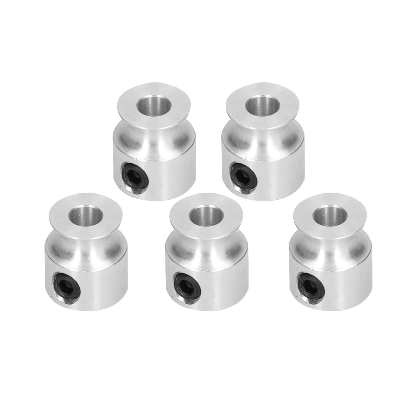 Lot De 5 Poulies Rondes À Vis, Poulies Robustes En Forme De V Avec Trou De 8 Mm De Diamètre Pour Transmission Par Courroie Ronde (5401-0004-0008)