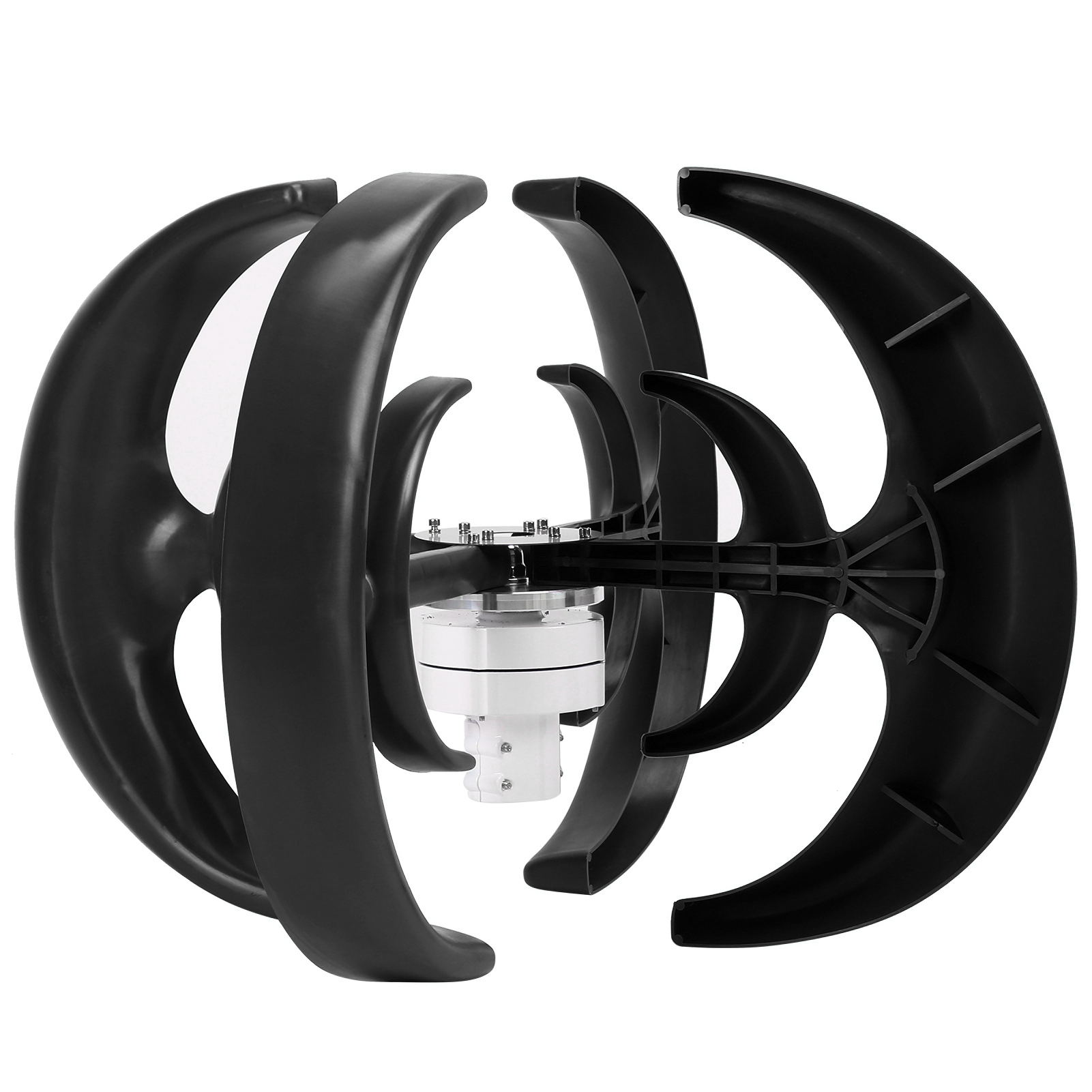 Kit Éolienne 800 W, Générateur À 4 Pales, Moteur Ca, Système Solaire Type Lanterne, Double Couche, Noir, 48 V