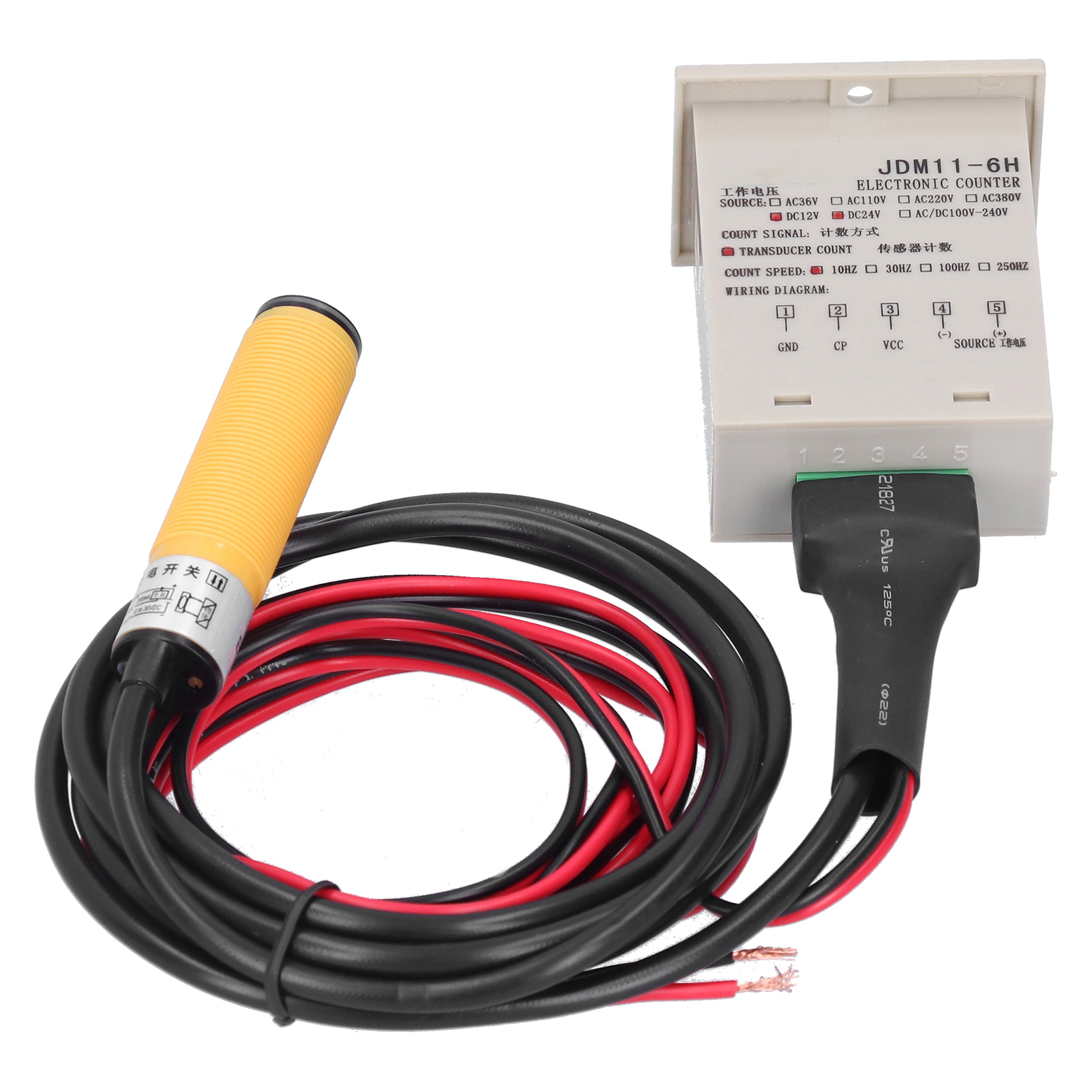 Compteur Numérique Berm À Induction Automatique Par Capteur Industriel Électronique Bem-6h-30e4-ctdc12-24v