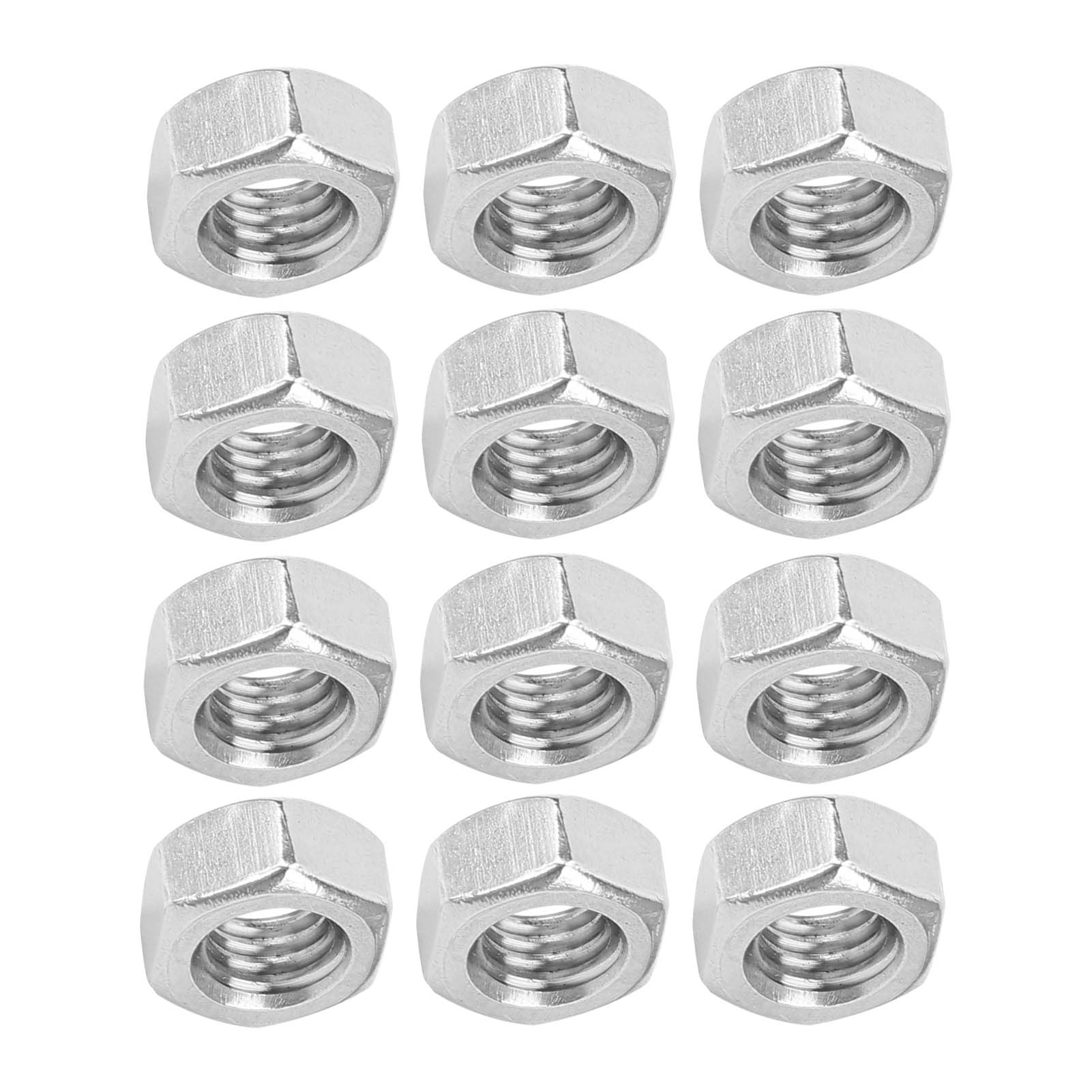 Lot De 100 Écrous Hexagonaux M8 En Acier Inoxydable 304 À Filetage Profond, Pour Applications Industrielles.