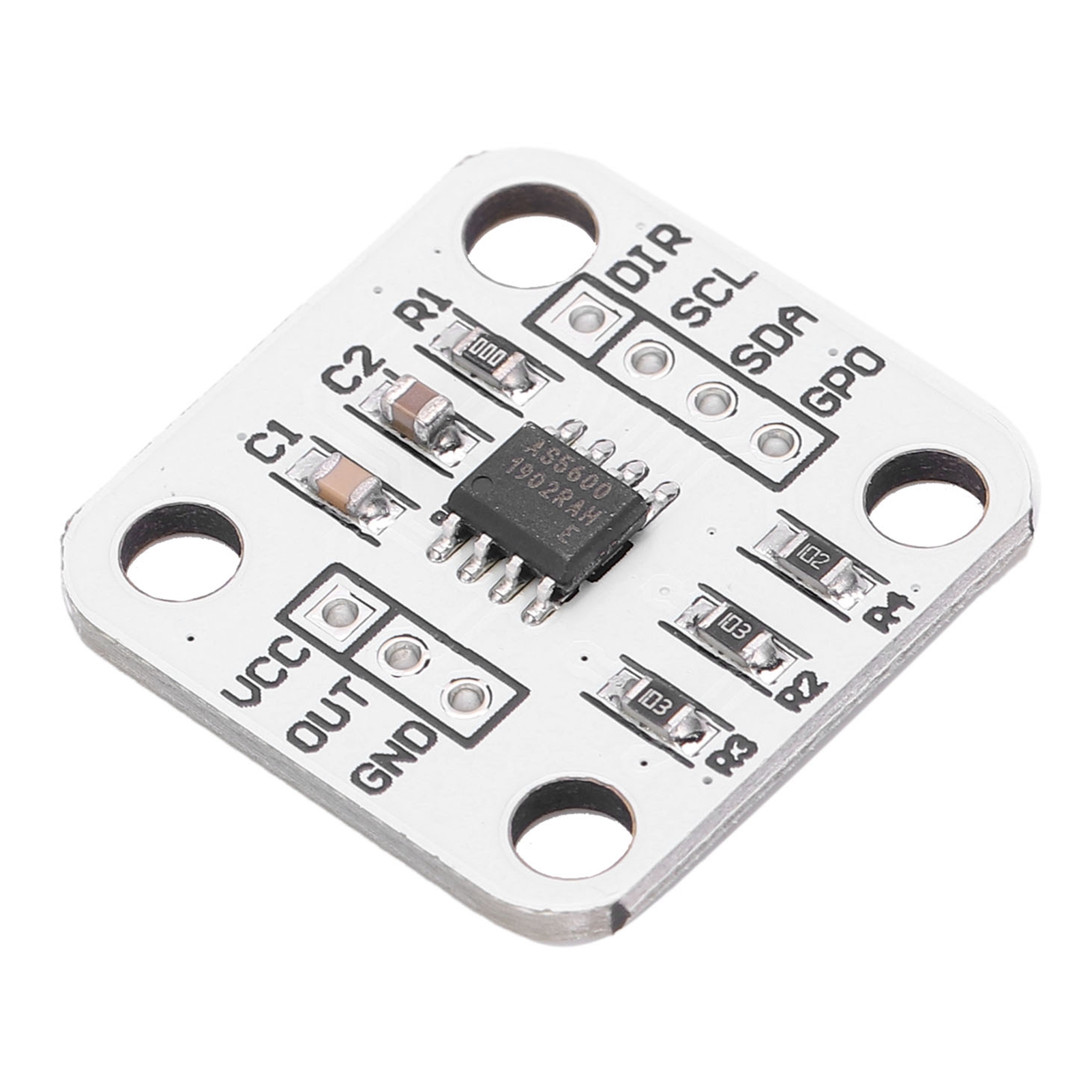 Module De Capteur Blanc À Induction Magnétique, Carte De Mesure D'Angle 12 Bits Haute Précision As5600