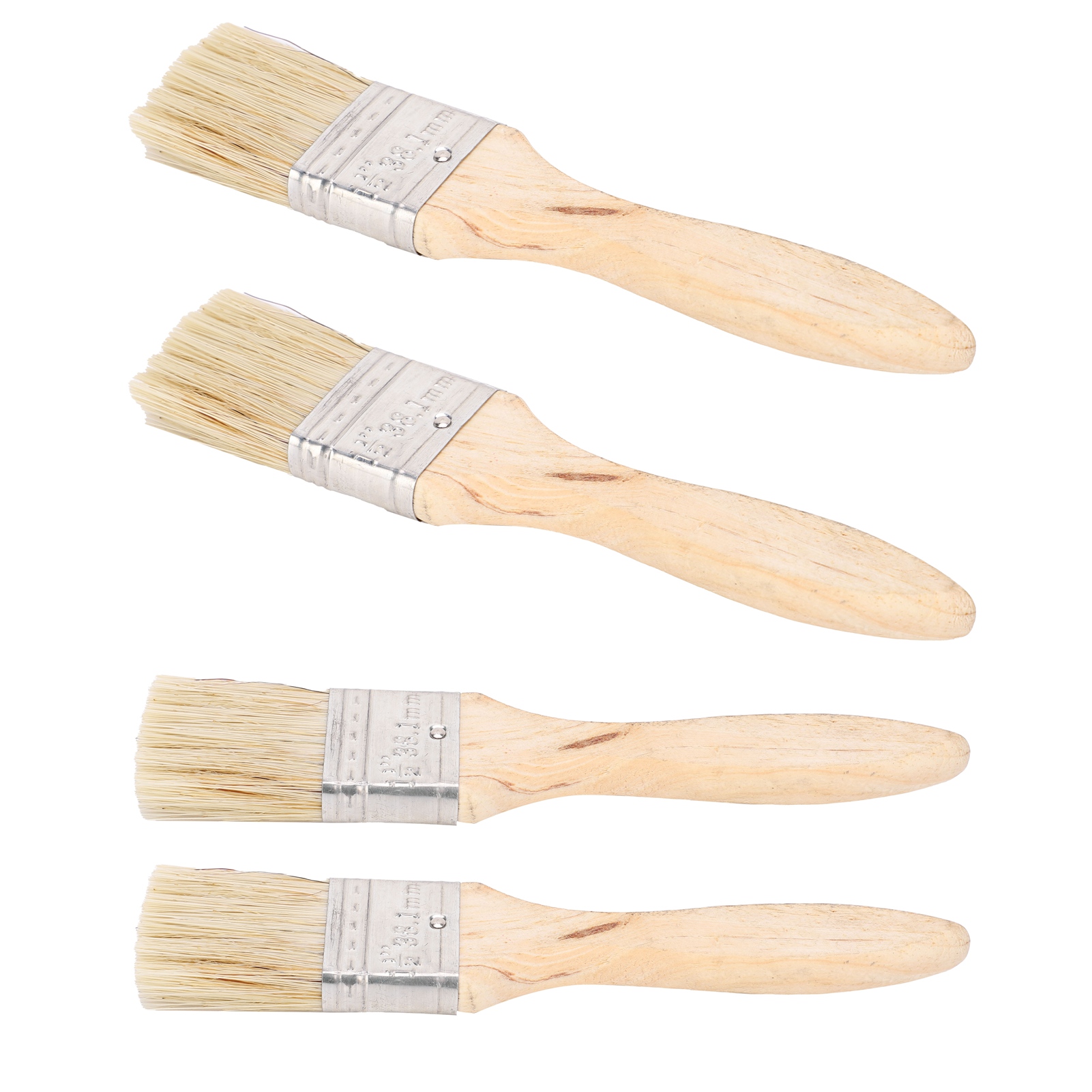 Ensemble De 20 Pinceaux Plats À Manche En Bois Et Poils Artificiels Pour Le Nettoyage Des Peintures