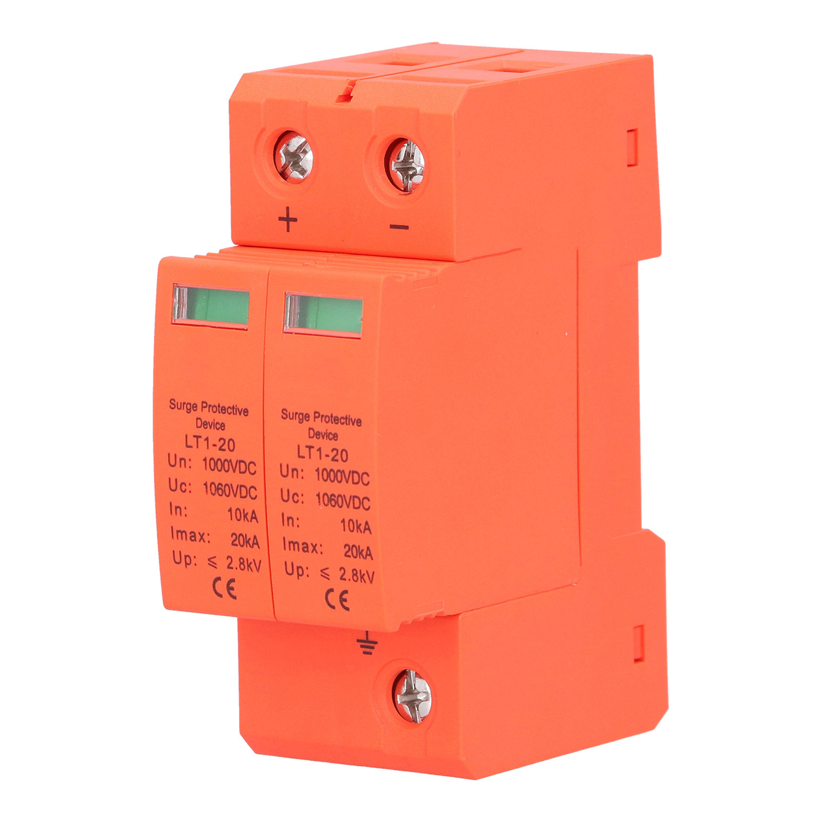 Dispositif De Protection Contre Les Surtensions 2p 20 Ka Dc 1000 V Cc Pour Applications Photovoltaïques Avec Télécommande