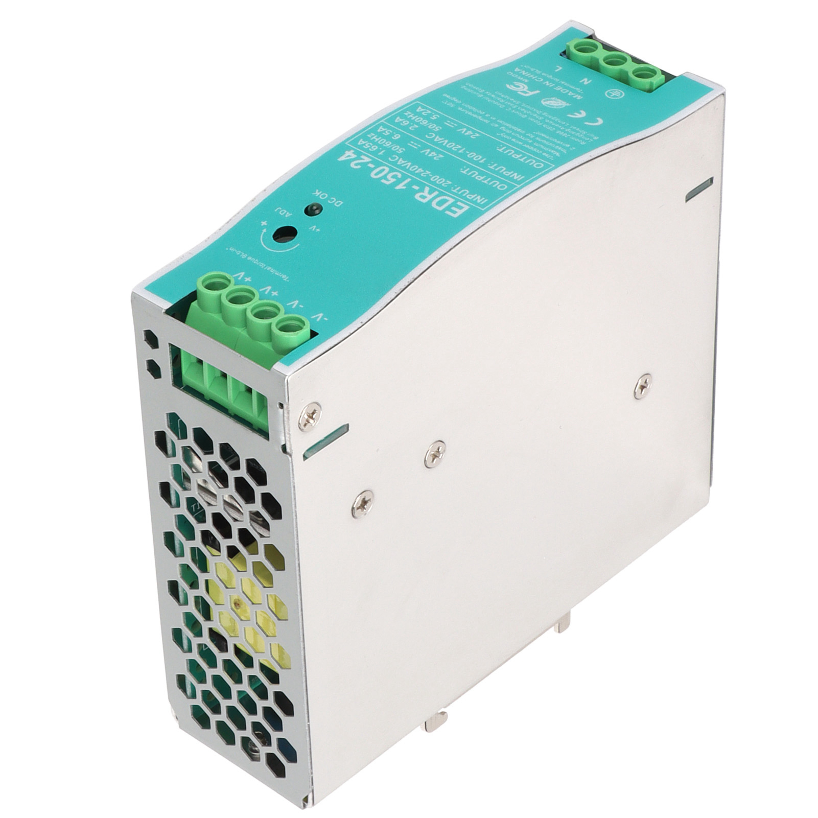Adaptateur Secteur À Découpage Sur Rail Din, Tension D'Alimentation : 24 V Cc, Edr15024 V Ca.