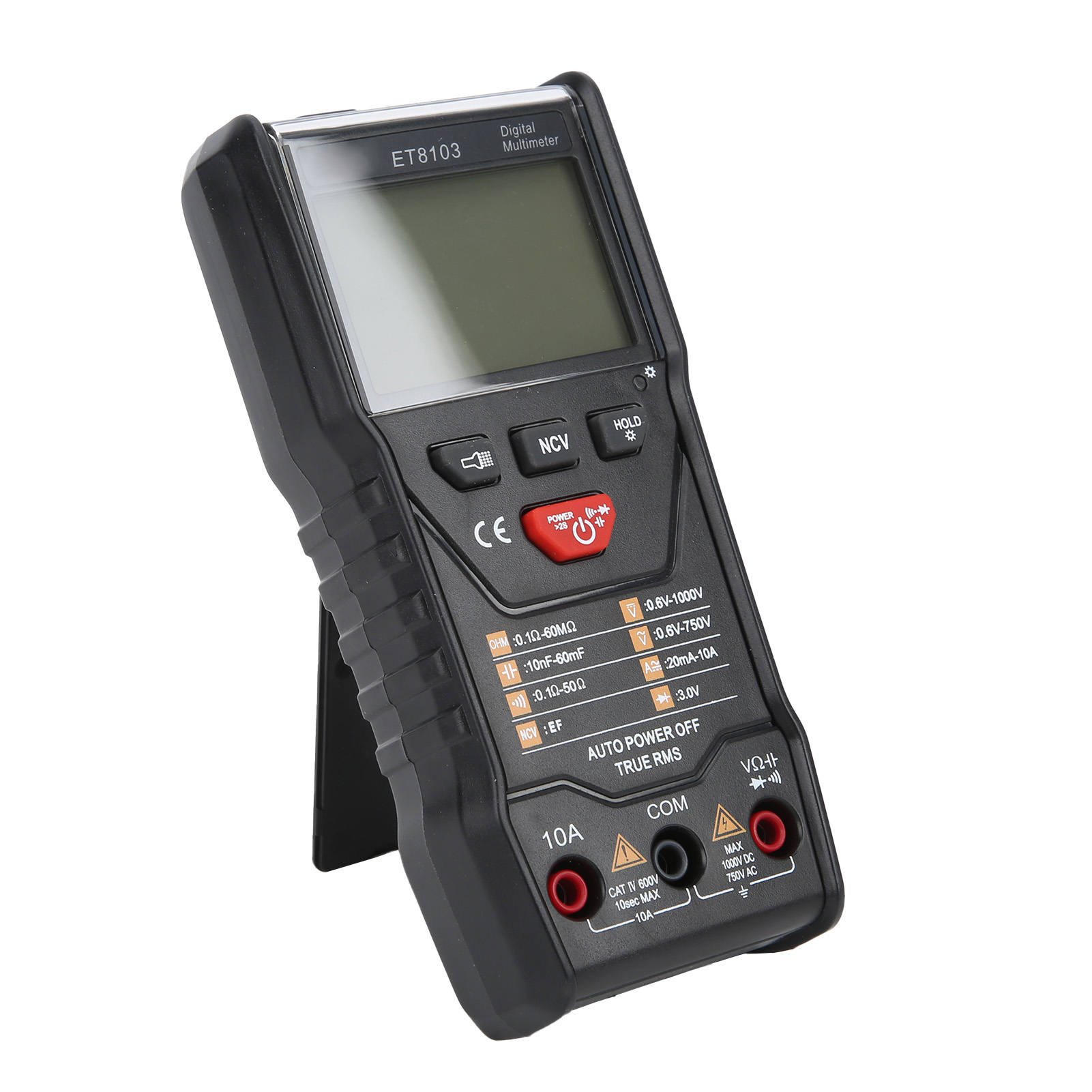 Multimètre Intelligent Et8103, Écran Lcd Rétroéclairé, Testeur De Tension Numérique Portable Pour Usage Extérieur