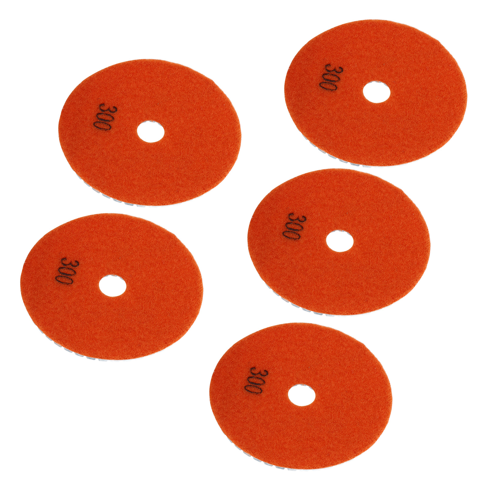 Kit De 5 Disques De Polissage Diamantés Humides De 10 Cm (4 Pouces) À Grain Tendre Pour Marbre, Granit Et Céramique, Grain 300