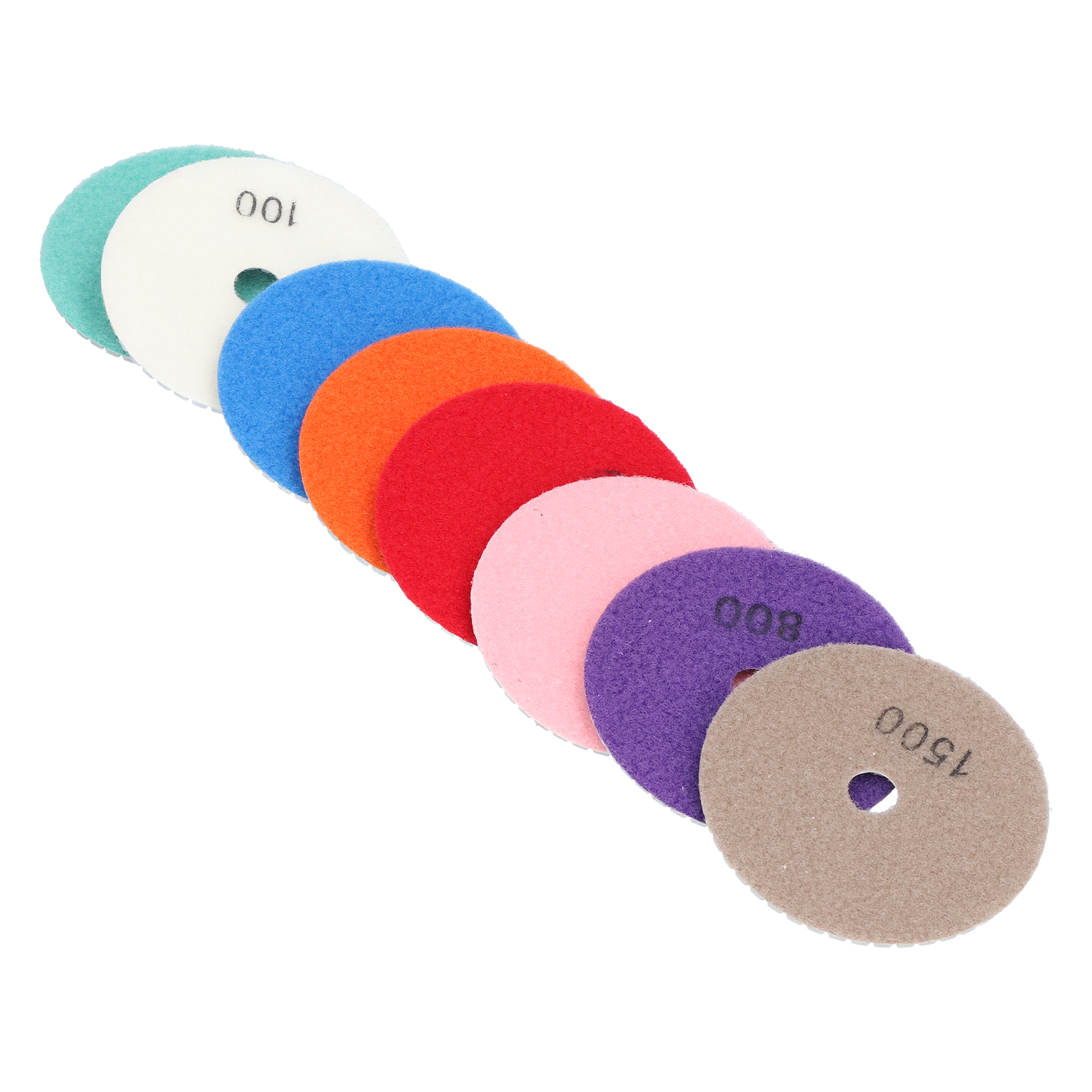 Kit De Polissage Pour Béton Comprenant 8 Disques De Polissage Diamantés De 10 Cm (4 Pouces), 1 Disque Adhésif Et 1 Disque De Polissage Diamanté.