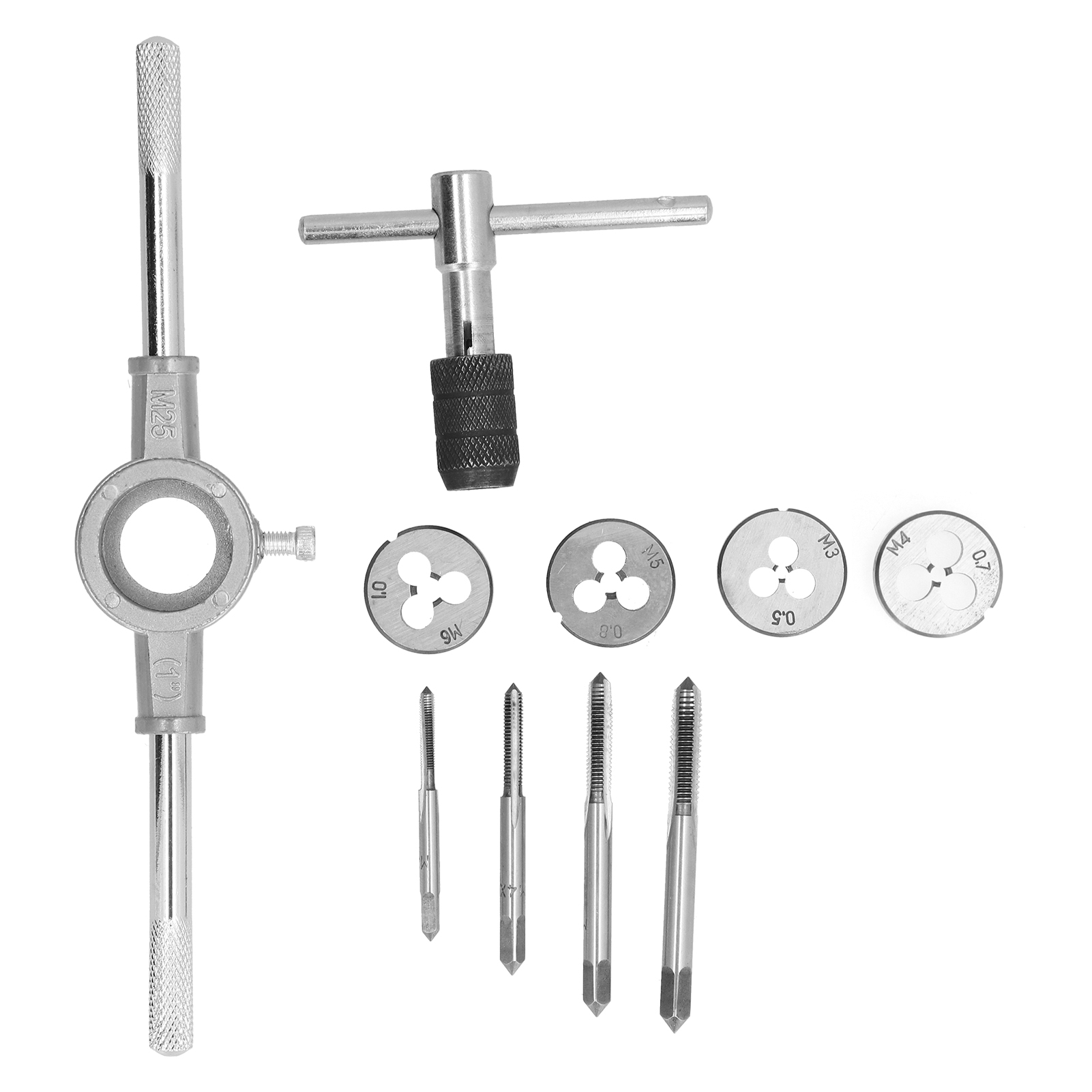 Kit De Taraudage Et De Filière En Acier Allié, Clé De Taraudage Métrique, Outils De Filetage, De Coupe Et De Réparation