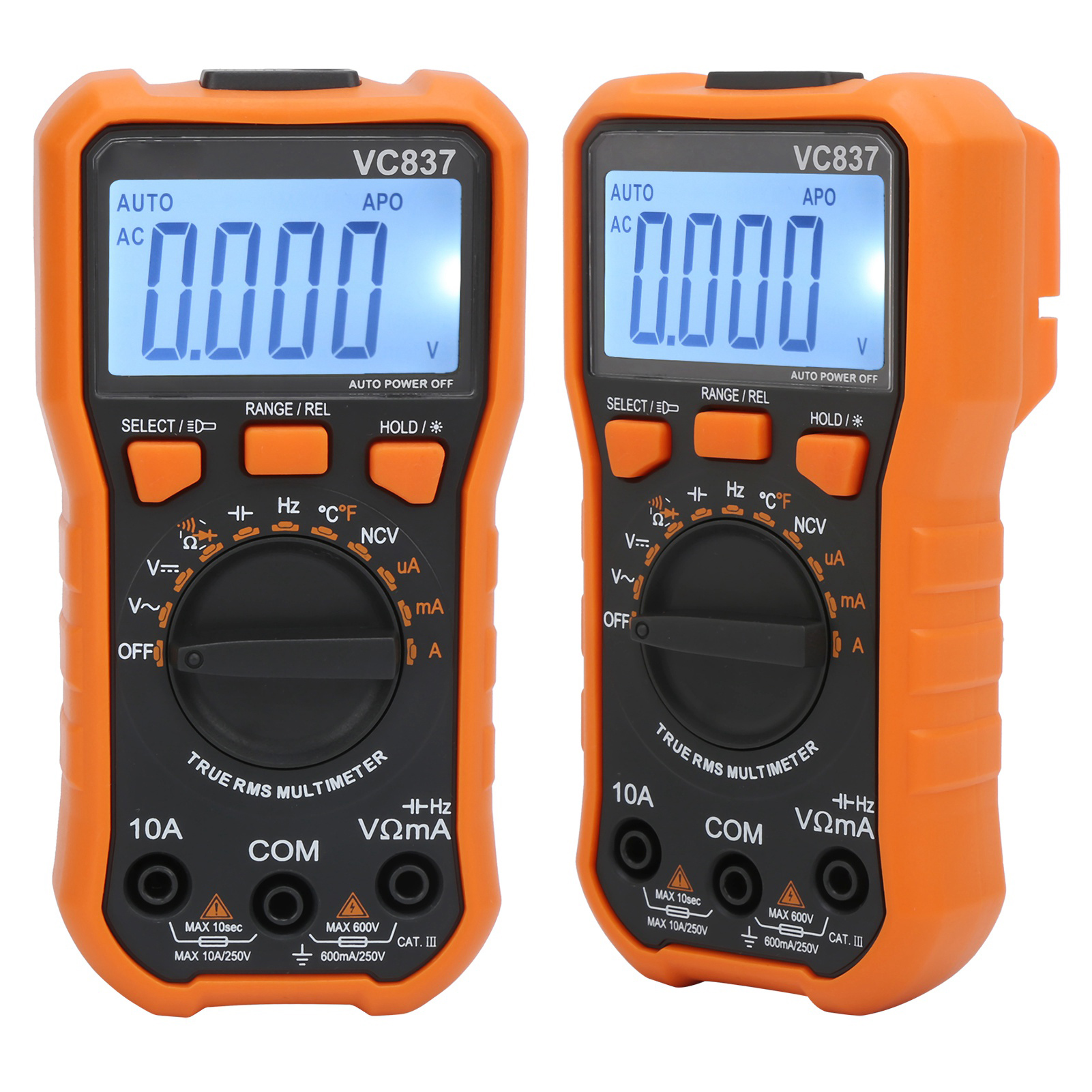 Multimètre Numérique Automatique Vc837 Ncv, 6000 Points, Pour La Mesure De La Tension Et Du Courant Ac/dc Et De La Température