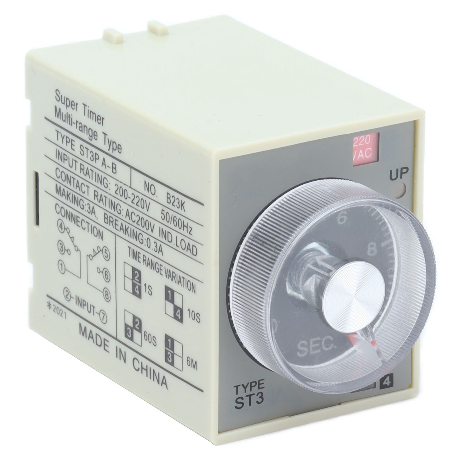 Relais Temporisé Berm, Temporisateur De Mise Sous Tension Réglable, Accessoire De Remplacement St3pab (ac220v)