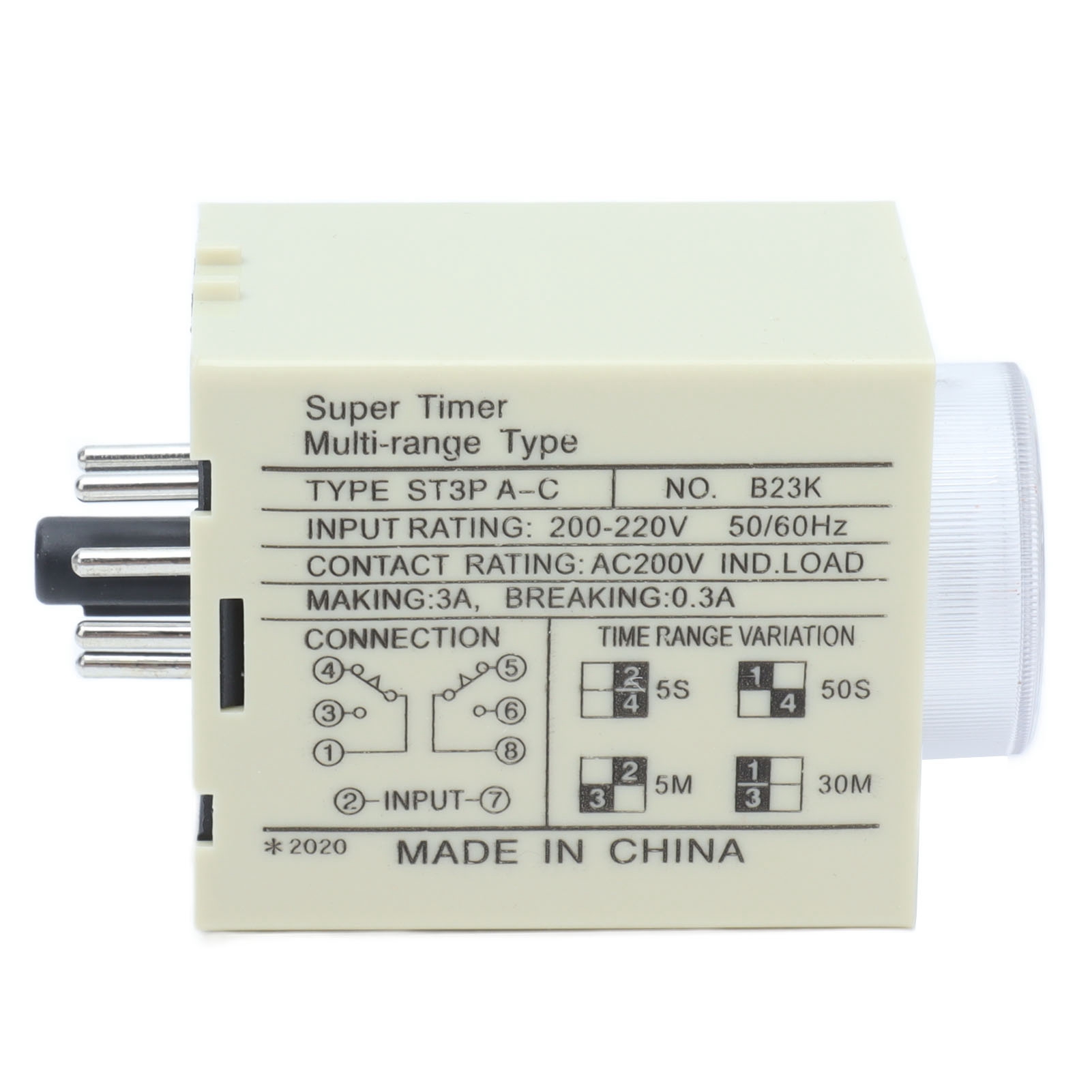 Relais Temporisé Berm St3pac (dc24v) - Accessoire De Remplacement Pour Temporisateur De Mise Sous Tension Réglable
