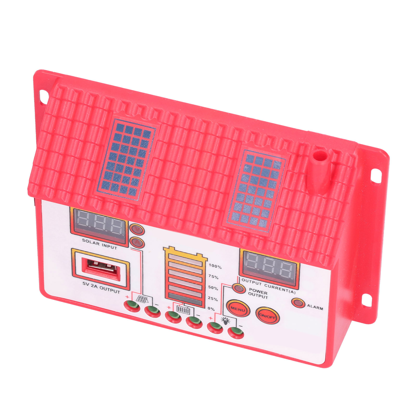 Régulateur De Charge Solaire En Forme De Maison, 12 V/24 V, Reconnaissance Automatique, Affichage Numérique Led, 10 A