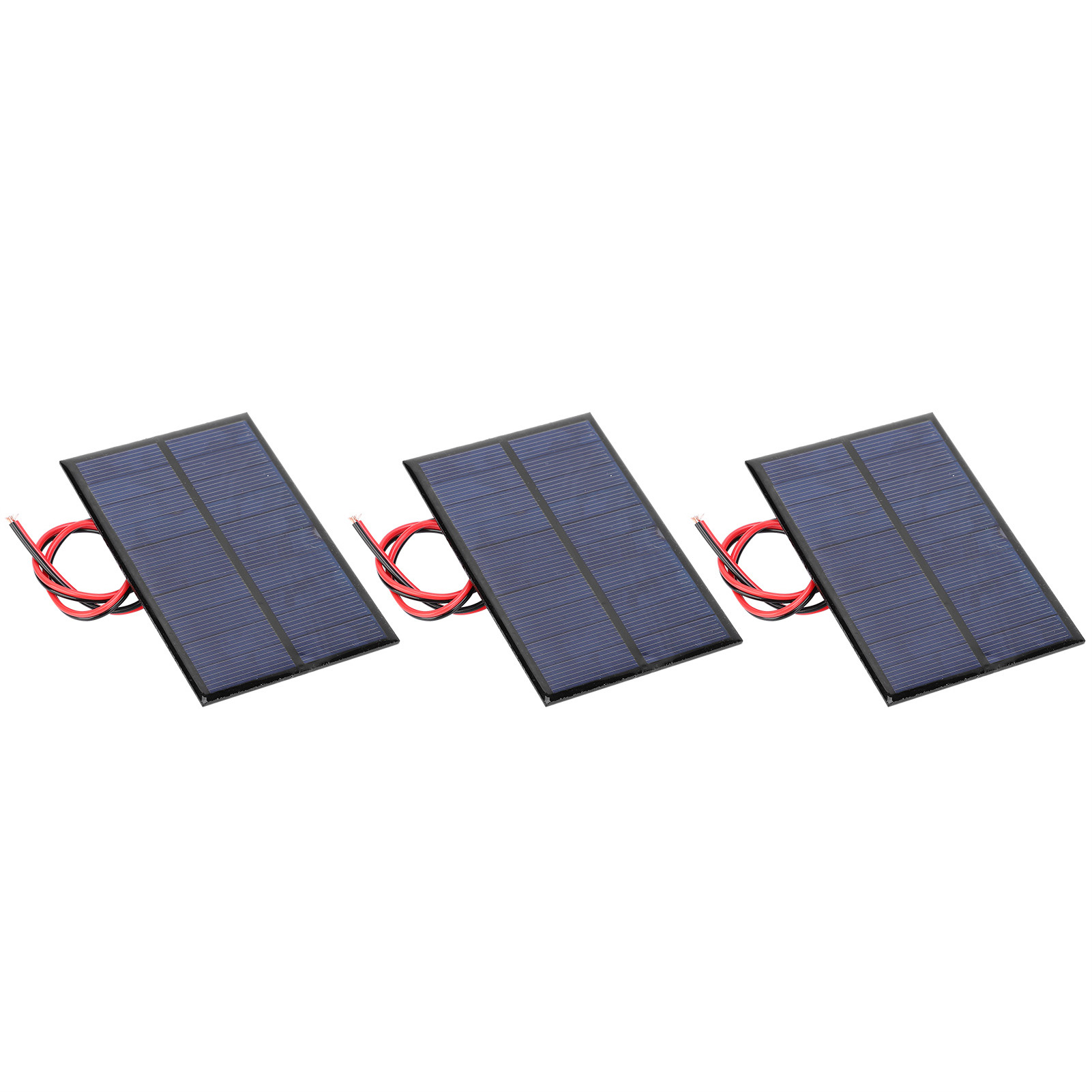 Lot De 3 Modules Solaires Époxy Pour Petite Puissance + Câble Rouge Et Noir De 30 Cm, 5 V, 200 Ma