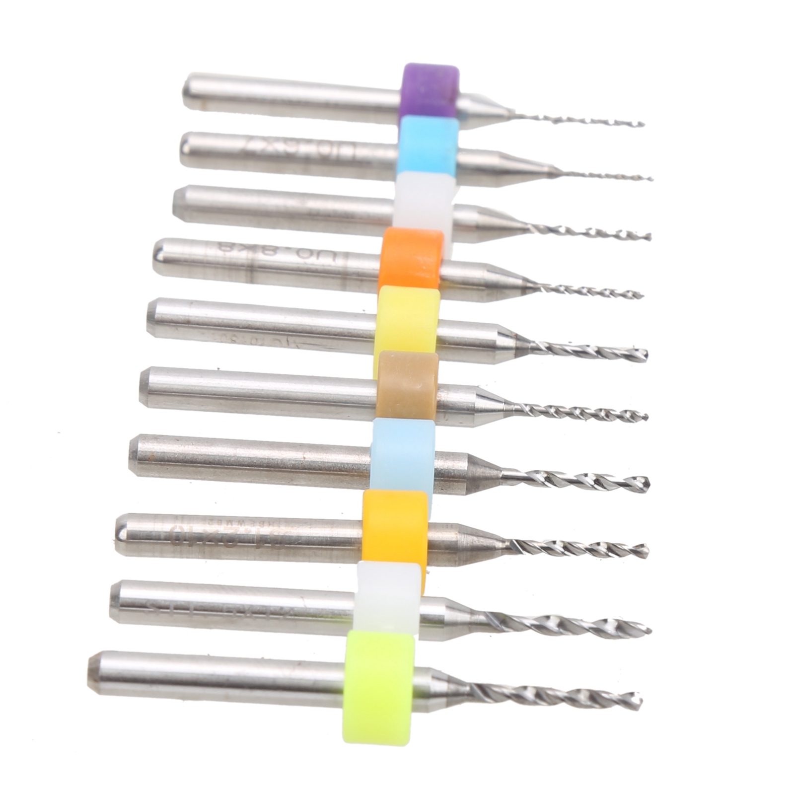 Lot De 10 Micro-forets En Carbure Pour Le Perçage Fin De Circuits Imprimés (0,6-1,5 Mm)