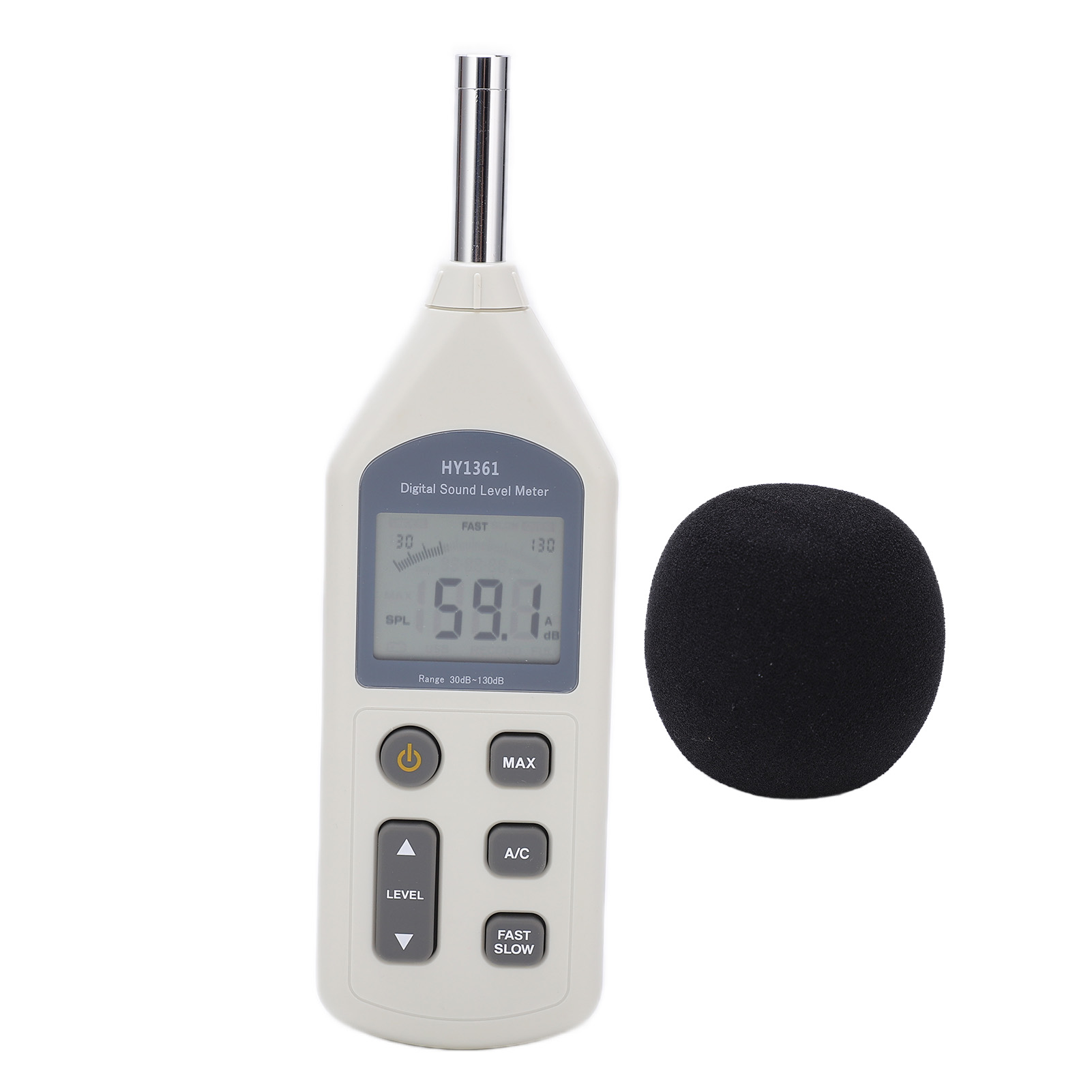 Sonomètre Numérique Portable Hy-1361 Avec Écran Lcd Et Port Usb, Enregistreur De Bruit (30-130 Dba / 35-130 Dbc).