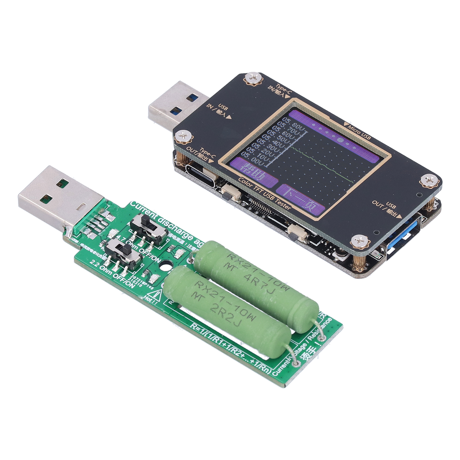 Moniteur De Tension Et De Courant Usb, Détecteur De Capacité De Batterie, Multimètre À Écran Lcd Couleur