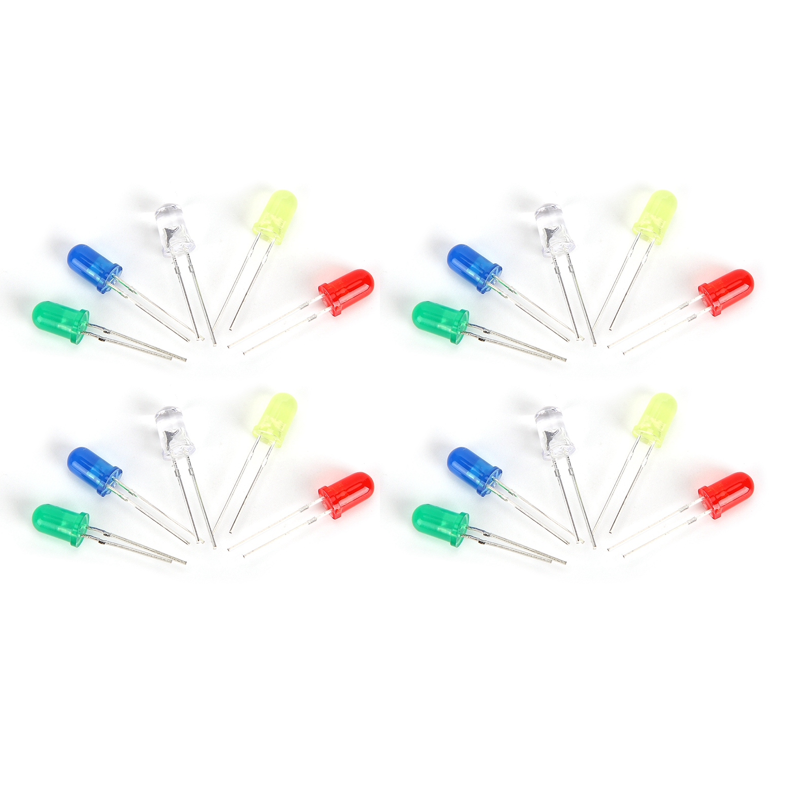 Kit De 500 Diodes Led De 5 Mm, Couleurs Variées, Non Toxiques Et À Économie D'Énergie, Pour La Décoration Diy