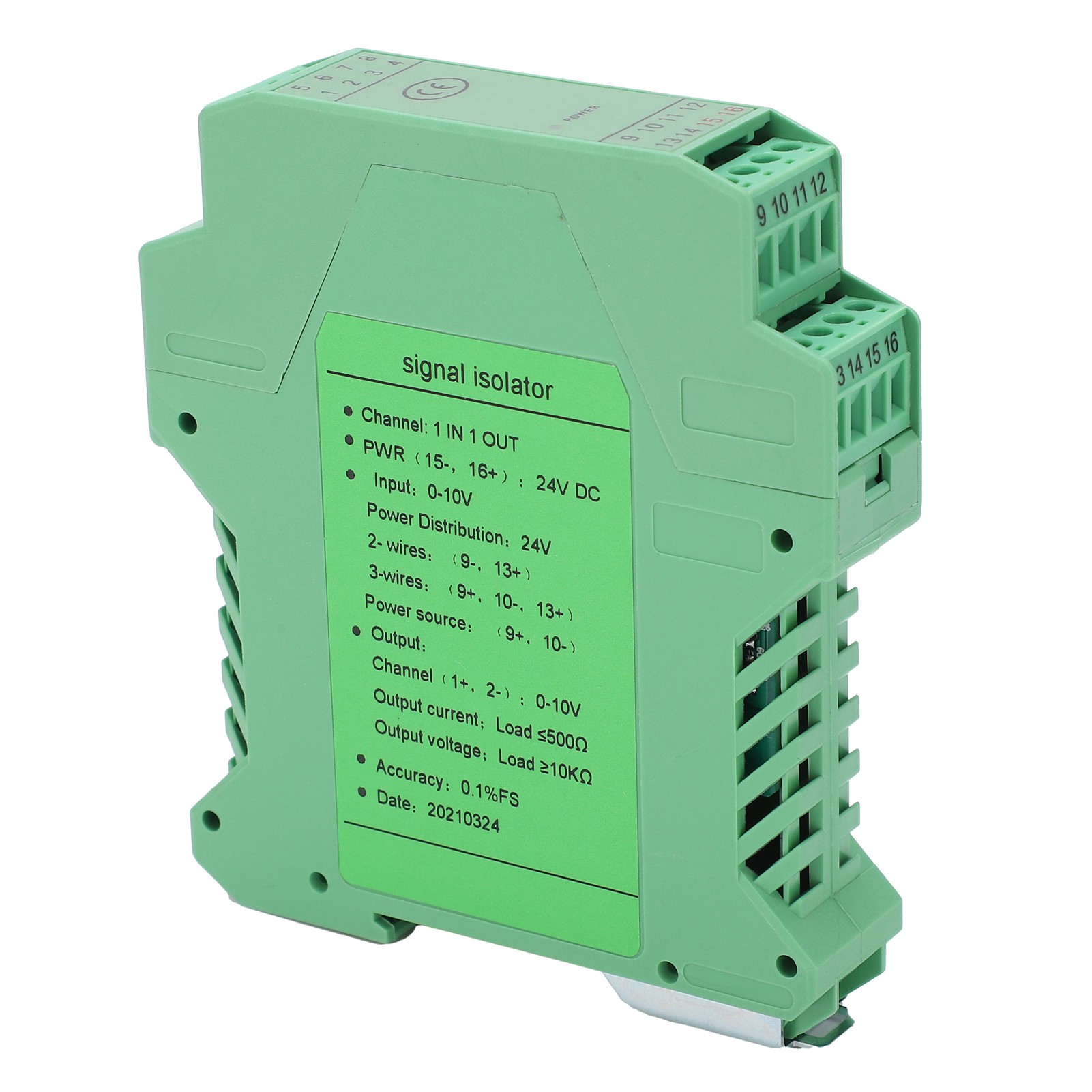 Isolateur De Signal Cc, Transmetteur De Distribution De Courant Et De Tension, Montage Sur Rail, Conditionneur 1 Entrée 1 Sortie