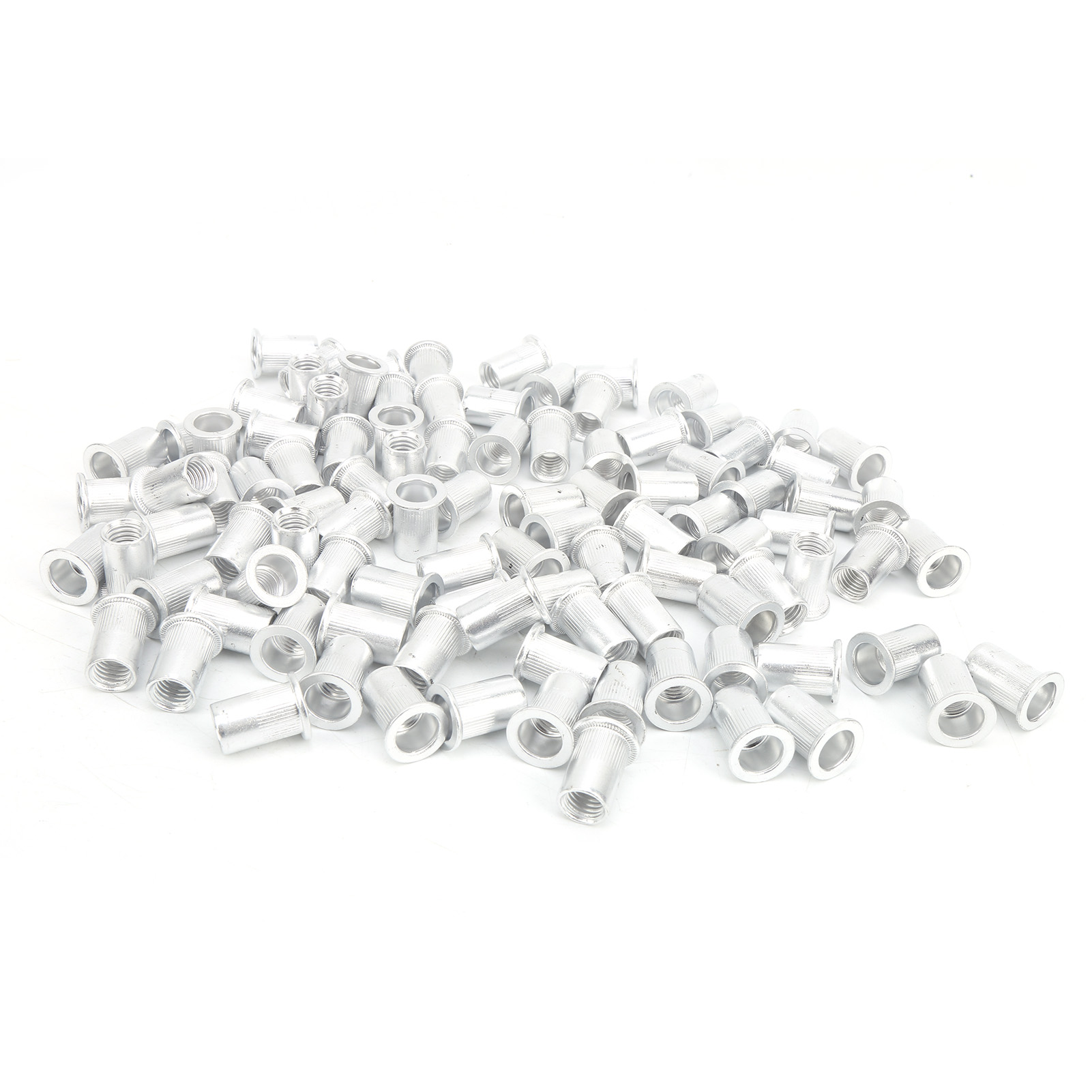 100 Écrous À Riveter À Traction, Tête Plate En Aluminium, Accessoires De Quincaillerie Verticale Wj‑30045m10