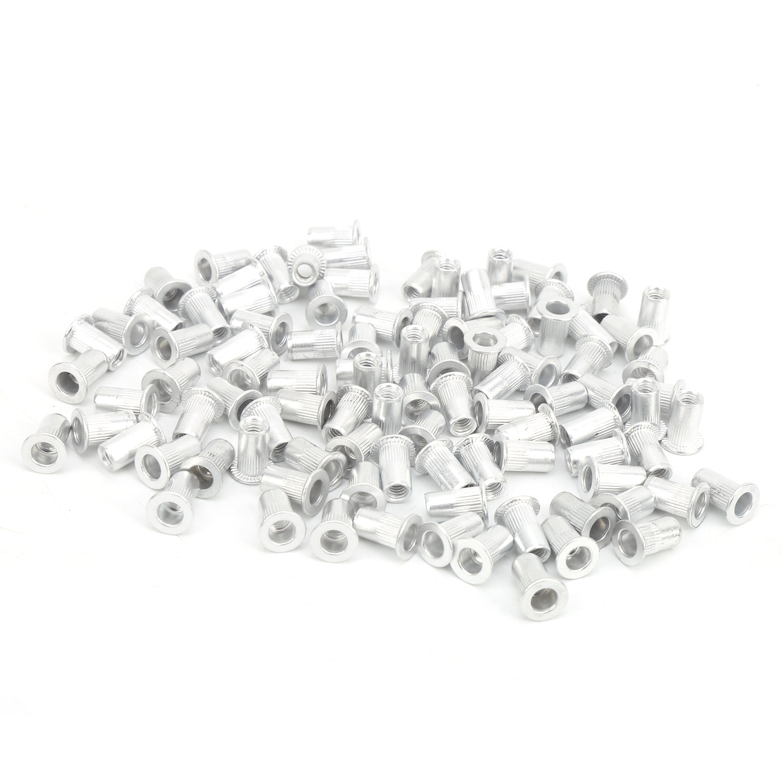 100 Écrous À Riveter À Traction, Tête Plate En Aluminium, Accessoires De Quincaillerie Verticale Wj‑30045m4