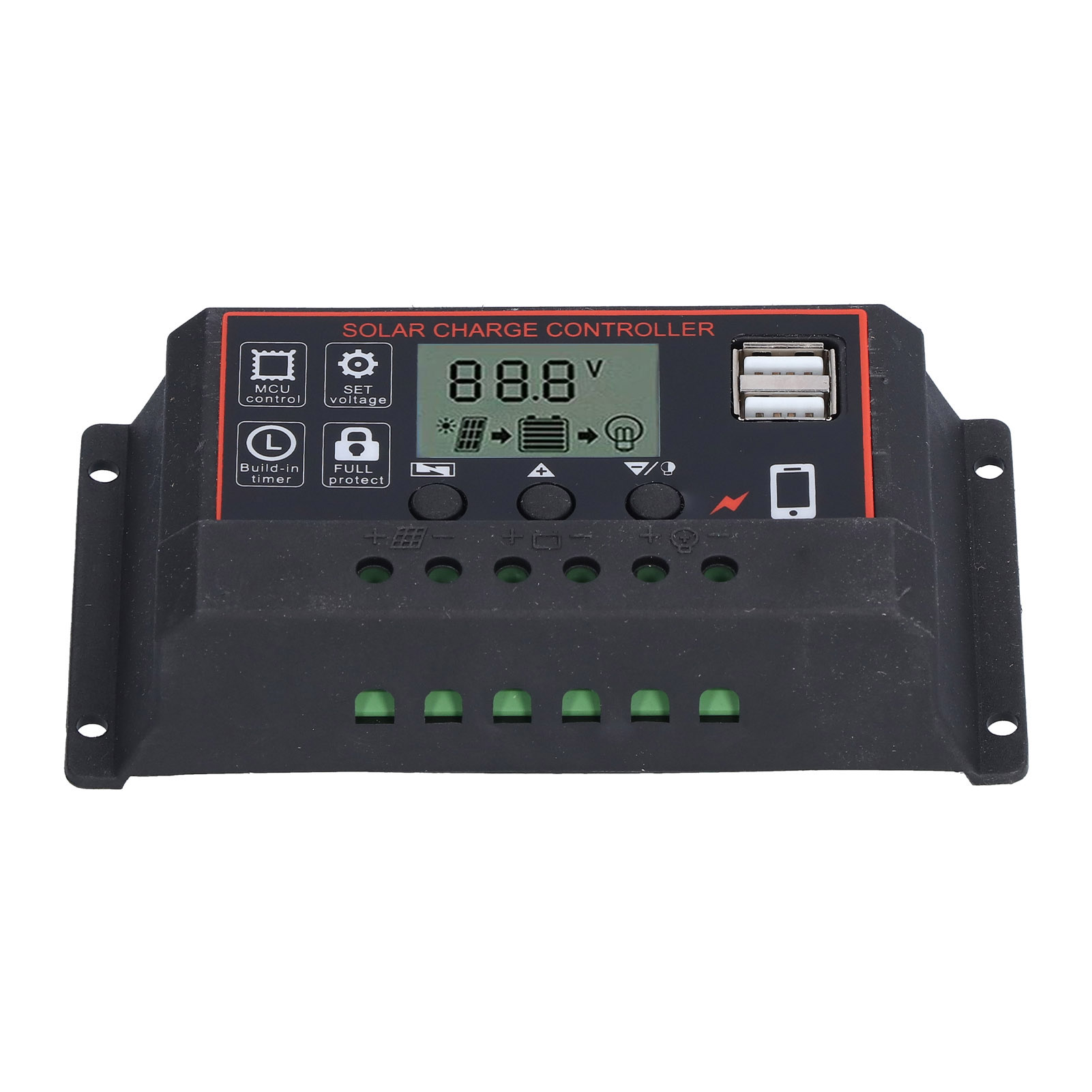 Contrôleur De Charge Intelligent Pour La Production D'Énergie Photovoltaïque, Équipement De Contrôle Automatique 12v 24v 30a
