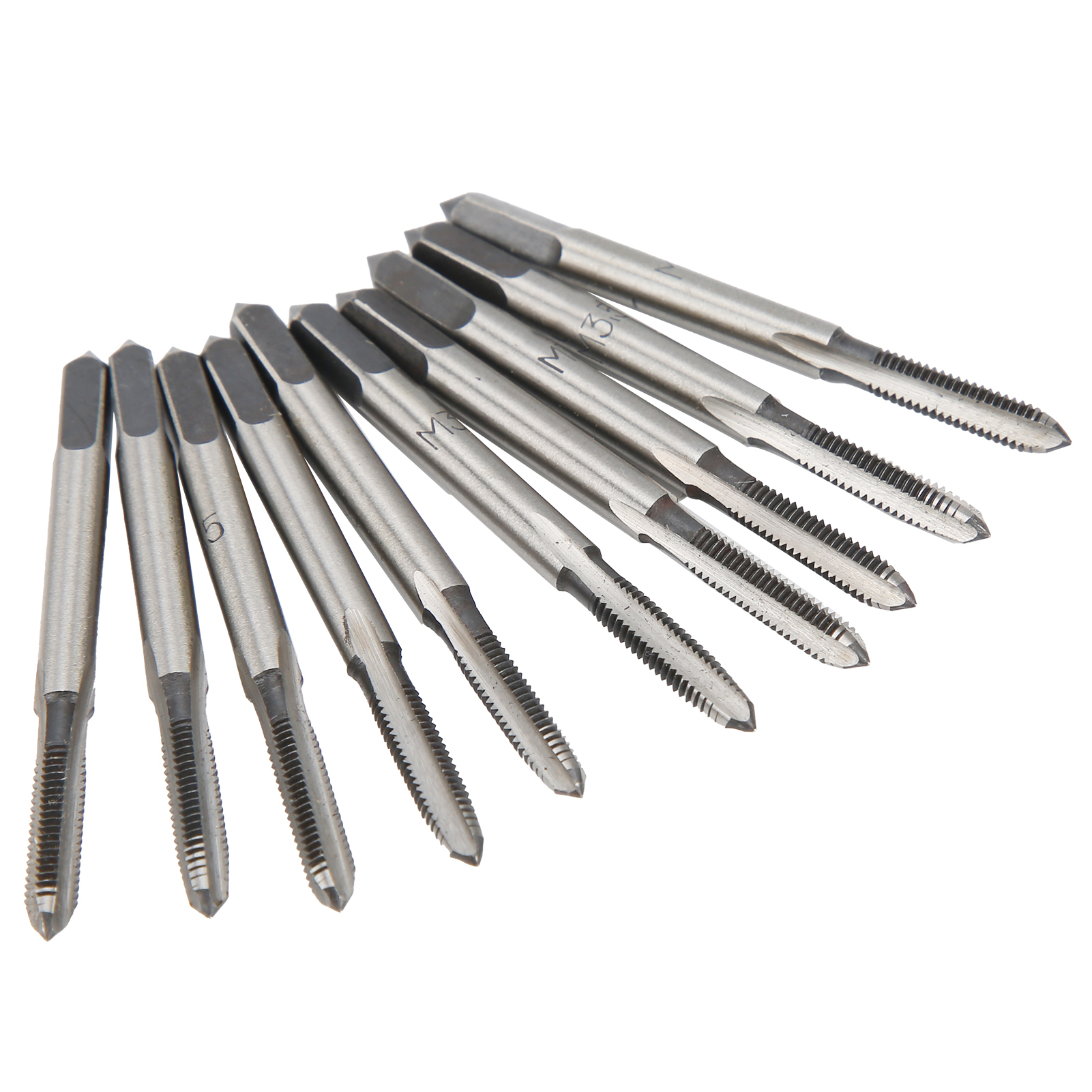 Lot De 10 Tarauds Métriques Manuels M3.5 En Acier Au Carbone Pour Machines-outils Et Fournitures Industrielles
