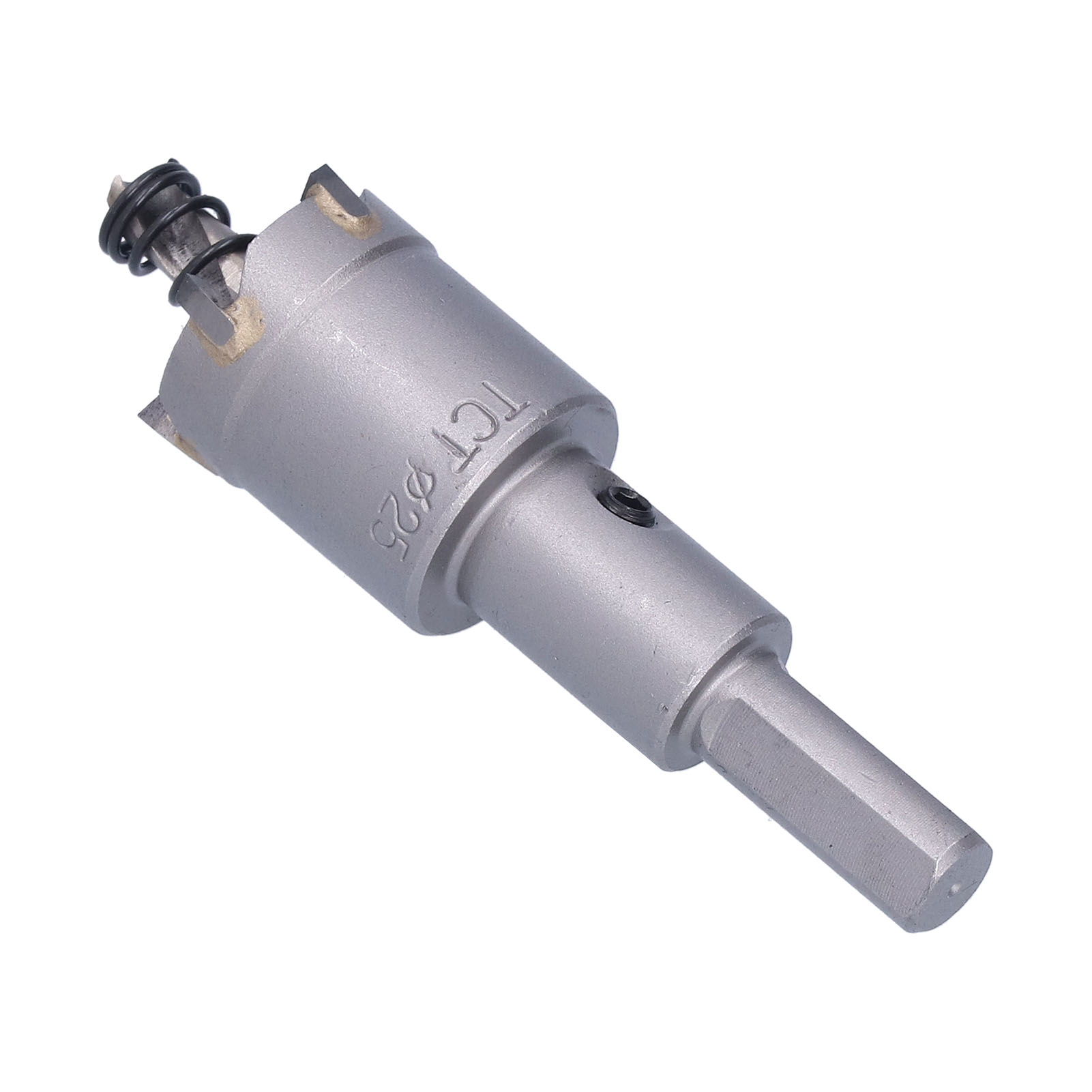 Scie Cloche En Acier Rapide À Trois Lames, Conception À Angle D'Inclinaison, Coupe-trous Durable Pour Métal Avec Clé Hexagonale, 25 Mm
