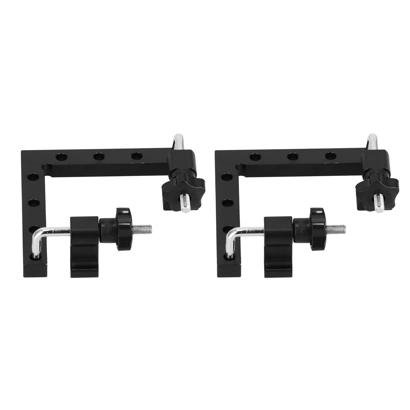 Lot De 2 Équerres De Positionnement À 90° En Forme De L, Noires, À Clips De Fixation Pour Le Travail Du Bois, Pour Meubles, Armoires Et Boîtes, 160 X 160 Mm