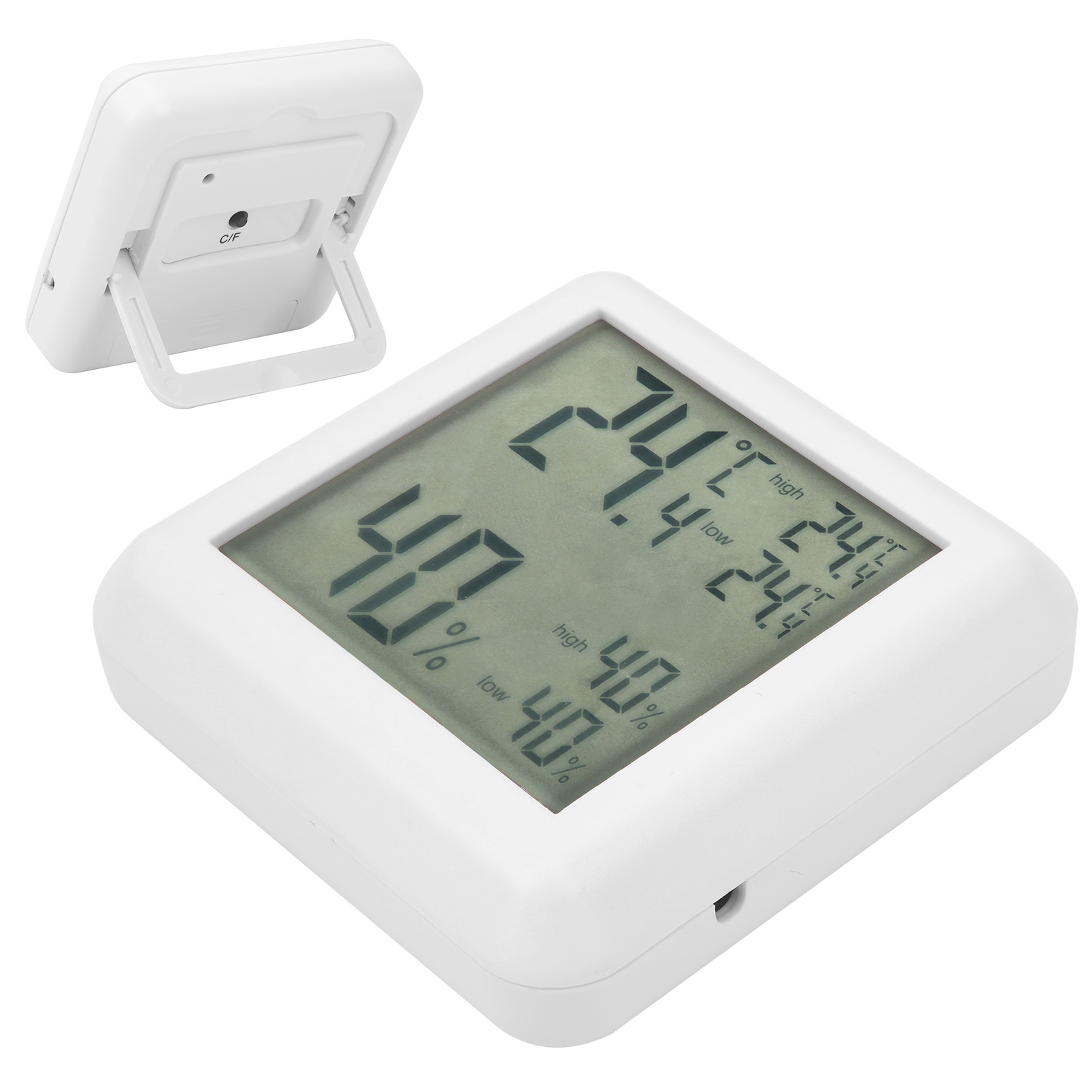 Thermomètre-hygromètre De Bureau Numérique Lcd Pour L'Intérieur, Moniteur De Température Et D'Humidité