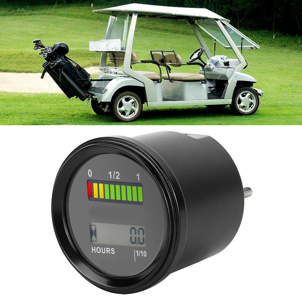 Dc12-48v Lcd Led Digitaler Batterieanzeiger Und Betriebsstundenzähler Für Golfwagen Und Gabelstapler