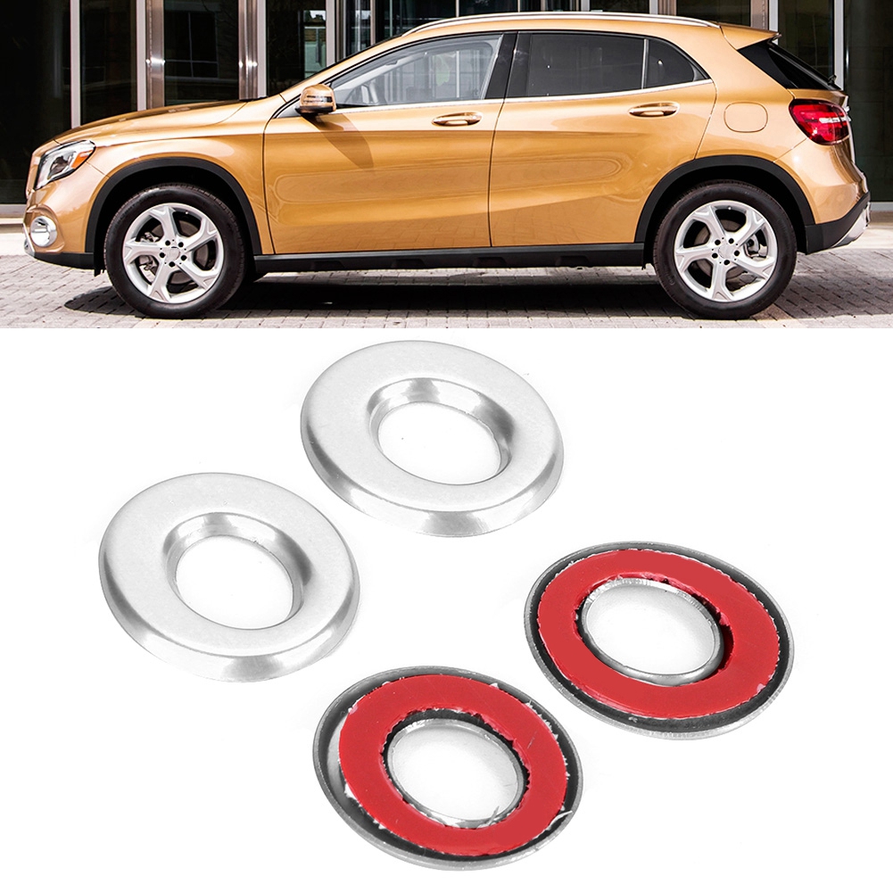 4 Stück Silberne Türgriffringe/dämpferabdeckungen/schlösser Für Mercedes Gla, Glc, C-klasse, Neue E-klasse
