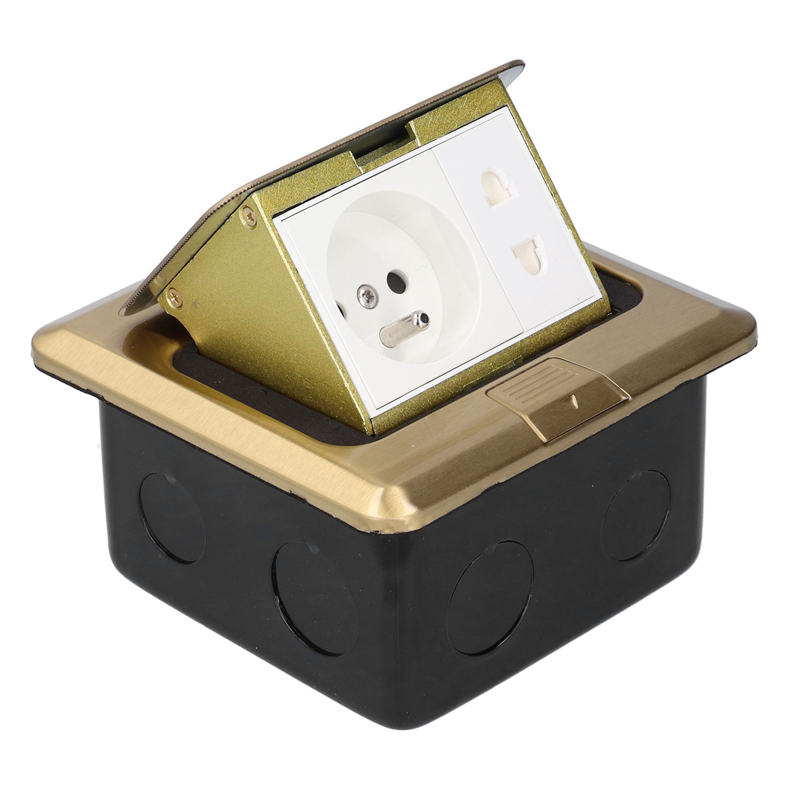 Prise De Sol Encastrée, Alimentation Électrique, Charge, Fournitures Industrielles, Norme Fr Ac250v, Or