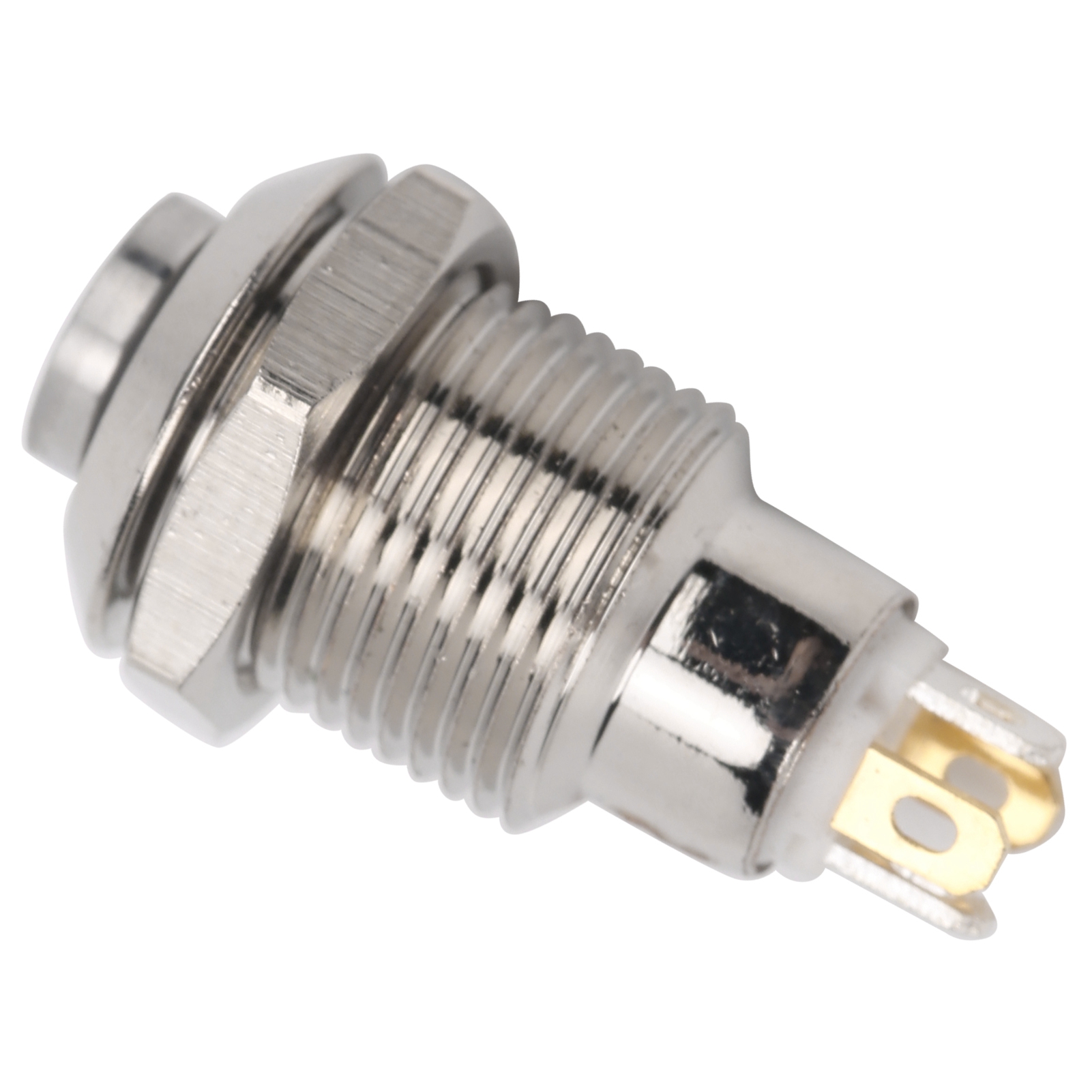 Interrupteur À Bouton Métallique Étanche Avec Réinitialisation Et Voyant Lumineux 10 Mm 3 V Pour Sonnettes Basse Consommation (jaune)