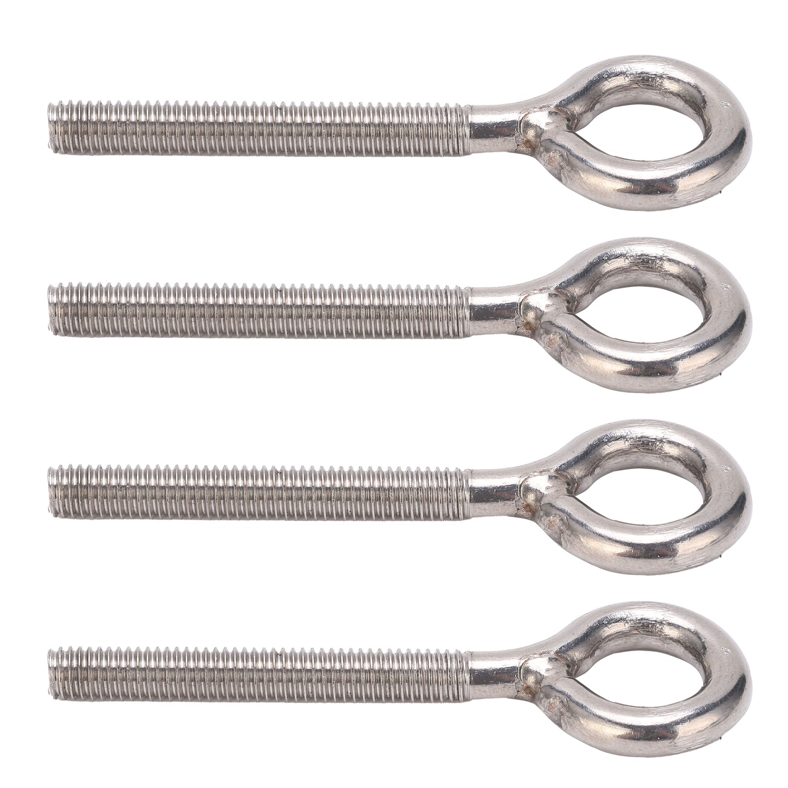 Lot De 10 Boulons À Œil De Levage En Acier Inoxydable 304 Argenté M6x73 Avec Crochets Et Vis Pour Fixation Par Écrou À Œil