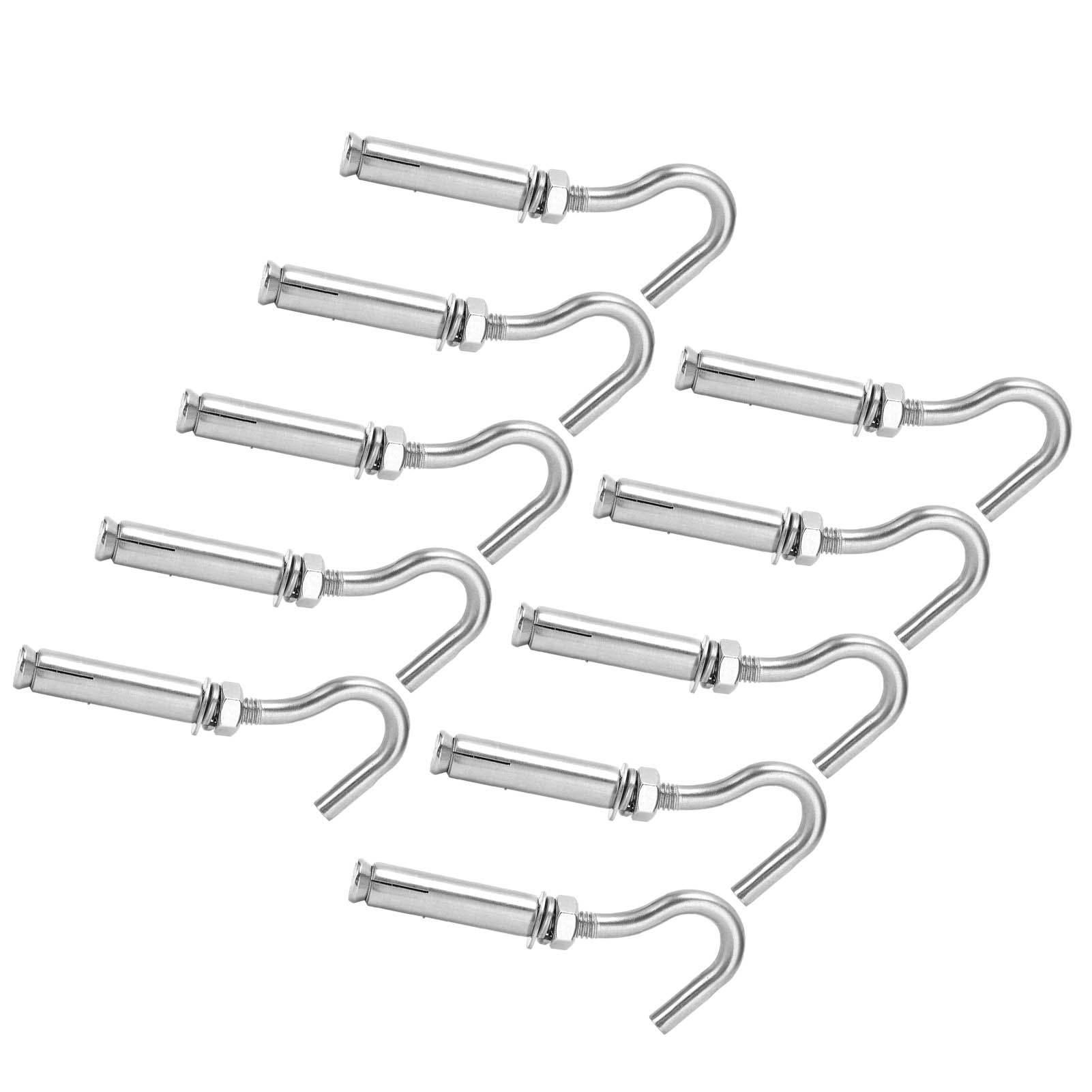 Lot De 10 Crochets D'Expansion En Acier Inoxydable 304, Boulons M8 Haute Résistance Pour Murs En Béton Et Briques.