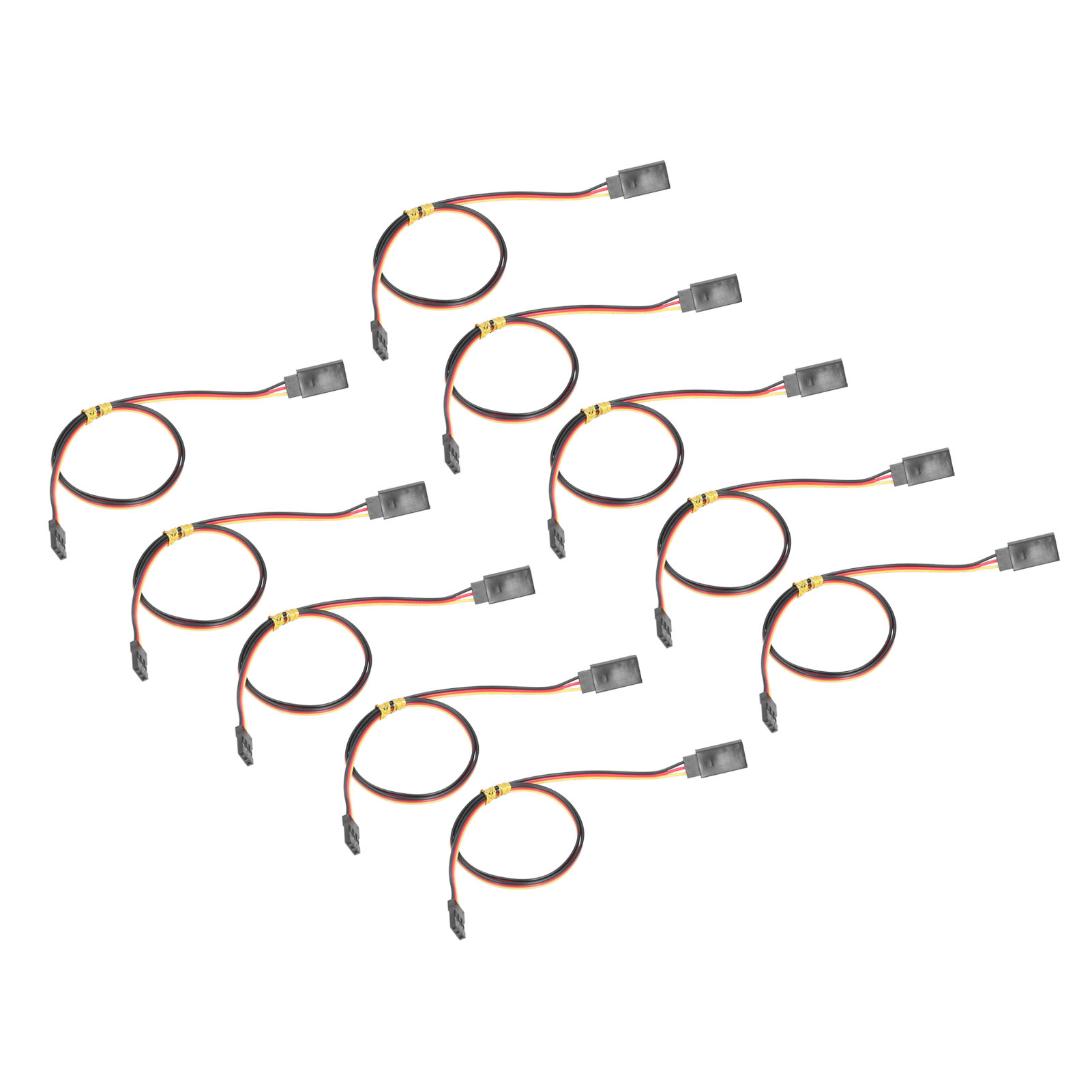Lot De 10 Rallonges Servo 458 Mm, 3 Broches, Robustes Et Durables, Pour Une Utilisation Polyvalente.