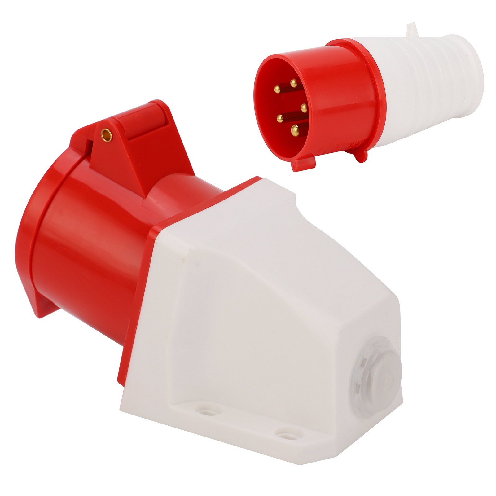 Jeu De Connecteurs 32 A 5 Broches 3p+n+t Étanches Pour Usage Industriel Triphasé 220-380 V/240-415 V