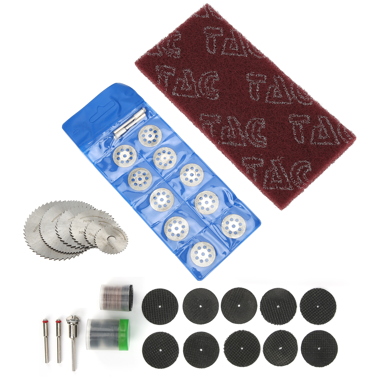 Ensemble De 88 Accessoires Pour Ponceuse Électrique : Lames De Scie À 8 Trous, Papier De Verre Et Outils De Meulage