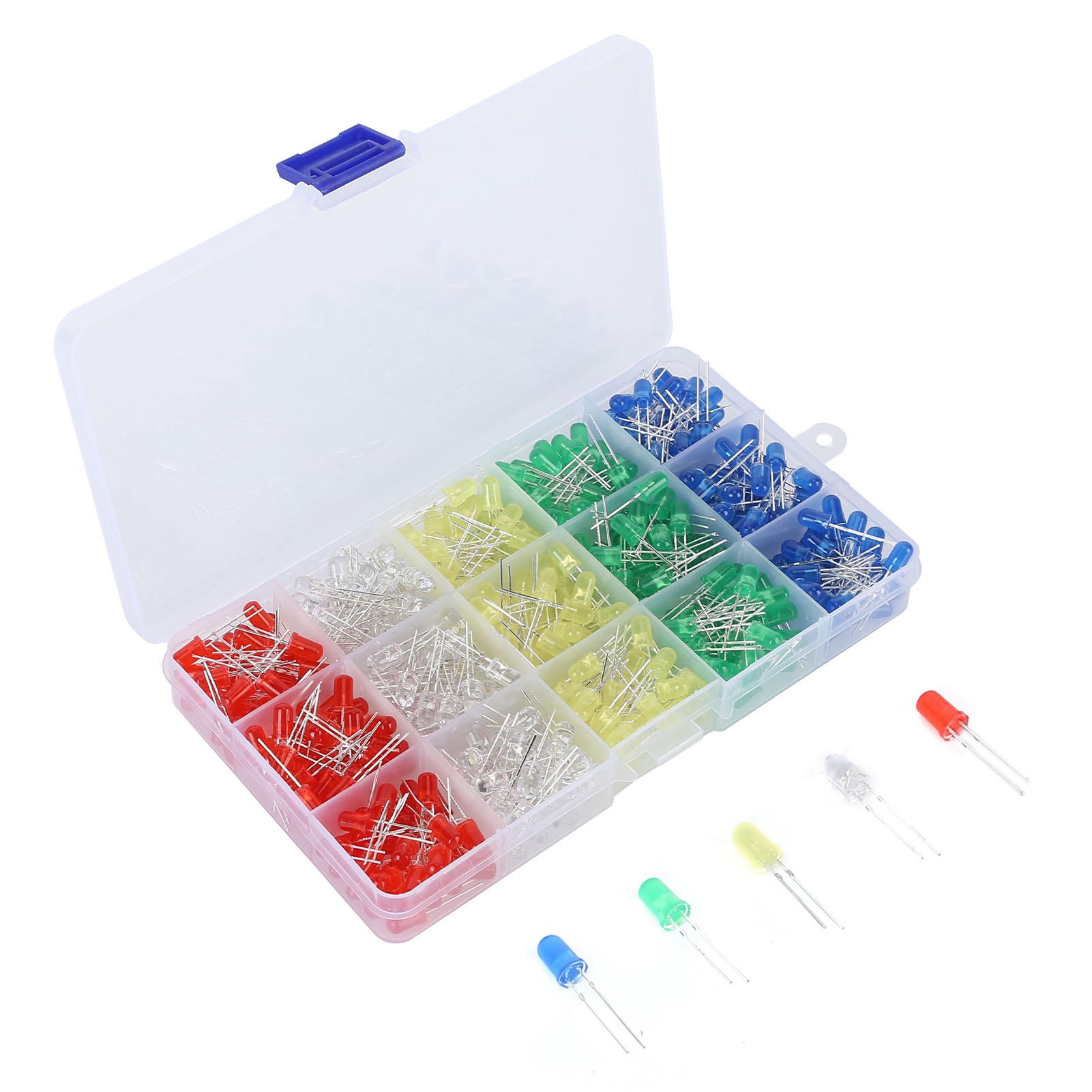 Kit D'Assortiment De 500 Diodes Électroluminescentes (del) De 5 Mm De Couleur, Composants Électroniques Indicateurs