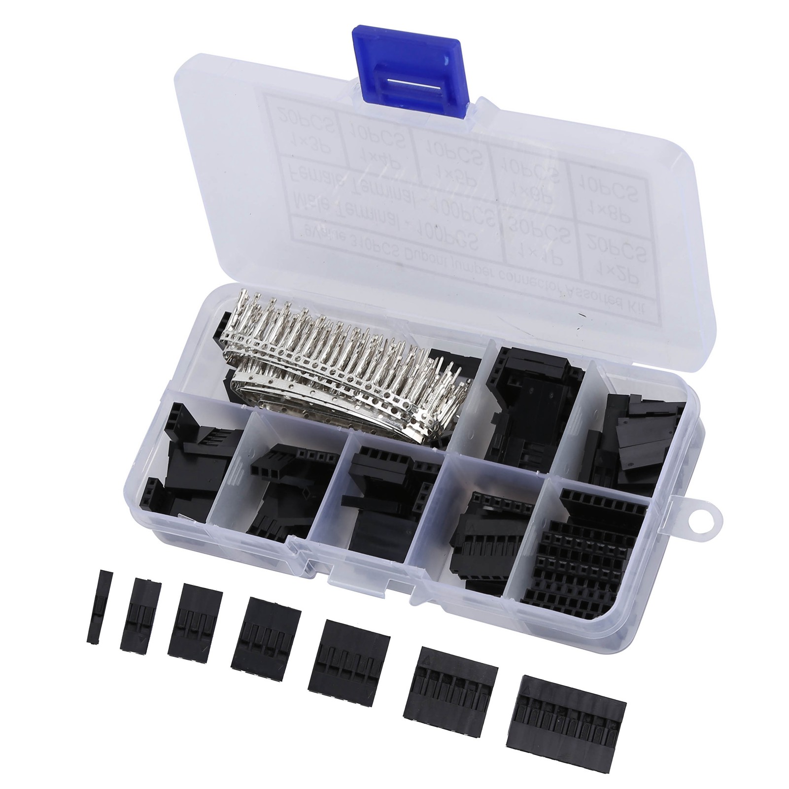 Kit De 310 Connecteurs De Câble Cavalier, Boîtier 2,54 Mm, Bornes À Sertir Mâles Et Femelles