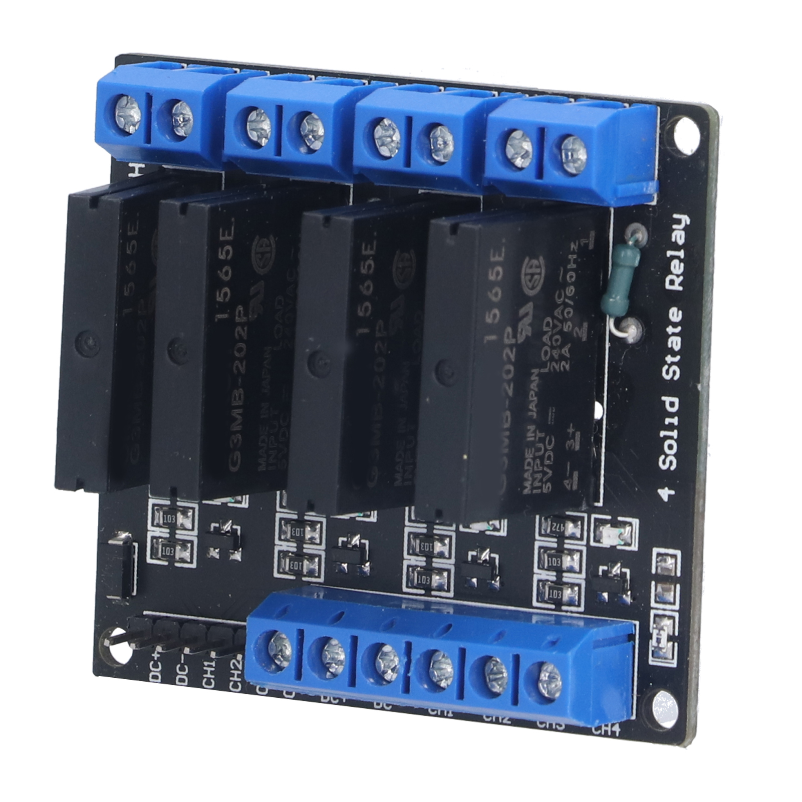 Module Relais Statique 4 Canaux Avec Fusible Pour Les Passionnés D'Électronique Diy