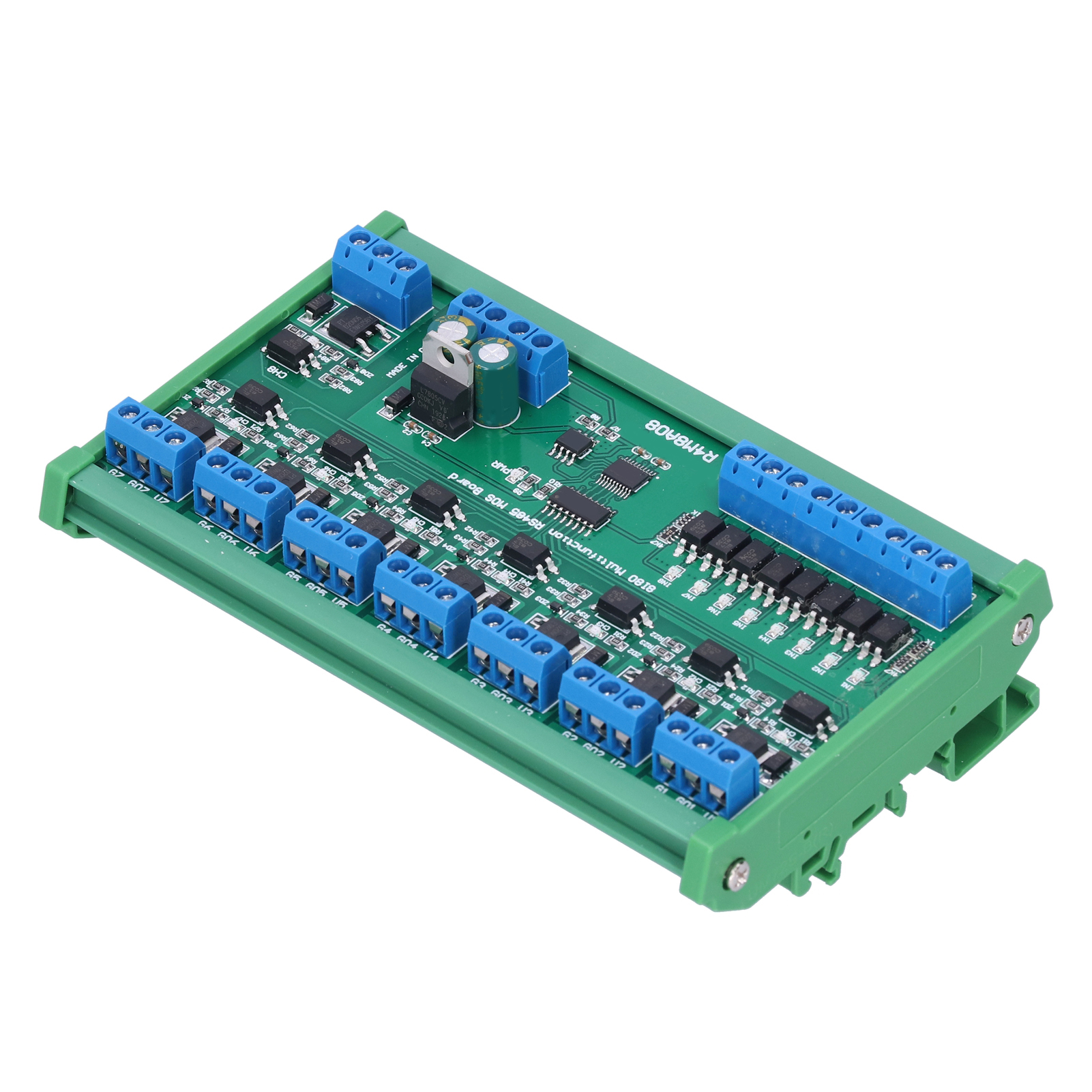 Module Mosfet Multifonction 8 Entrées/8 Sorties Rs485 Avec Boîtier Pour Rail Din, Composants R4m8a08 6-25 V