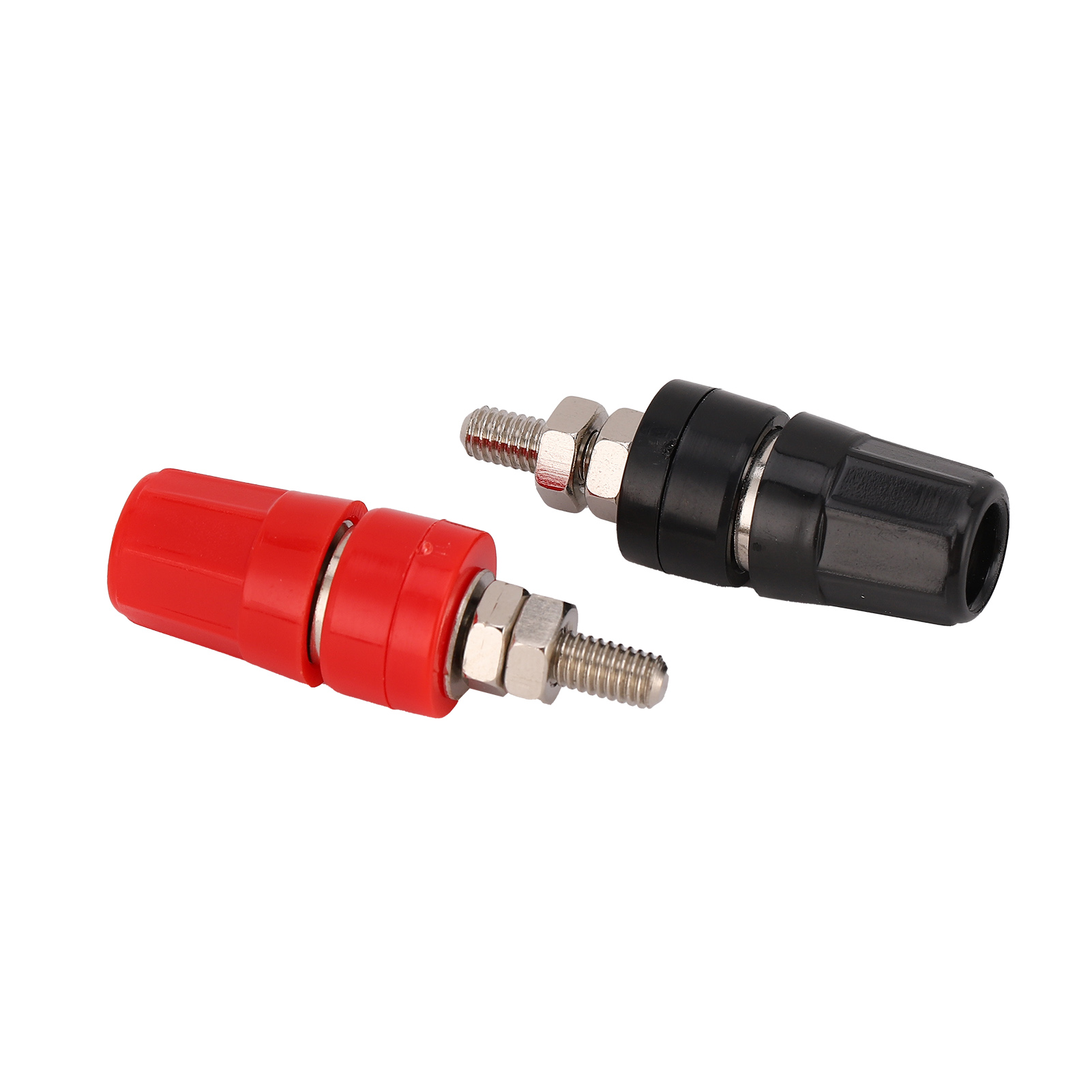 Lot De 10 Connecteurs U50 En Cuivre De 4 Mm, Rouge Et Noir, Pour Haut-parleurs Et Amplificateurs. Bornes Hexagonales Audio.