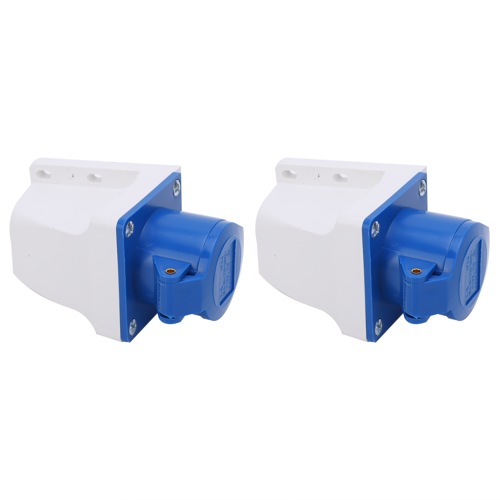 Lot De 2 Prises Industrielles Monophasées 3 Broches, Antidéflagrantes Et Étanches, 16 A, 220-250 V