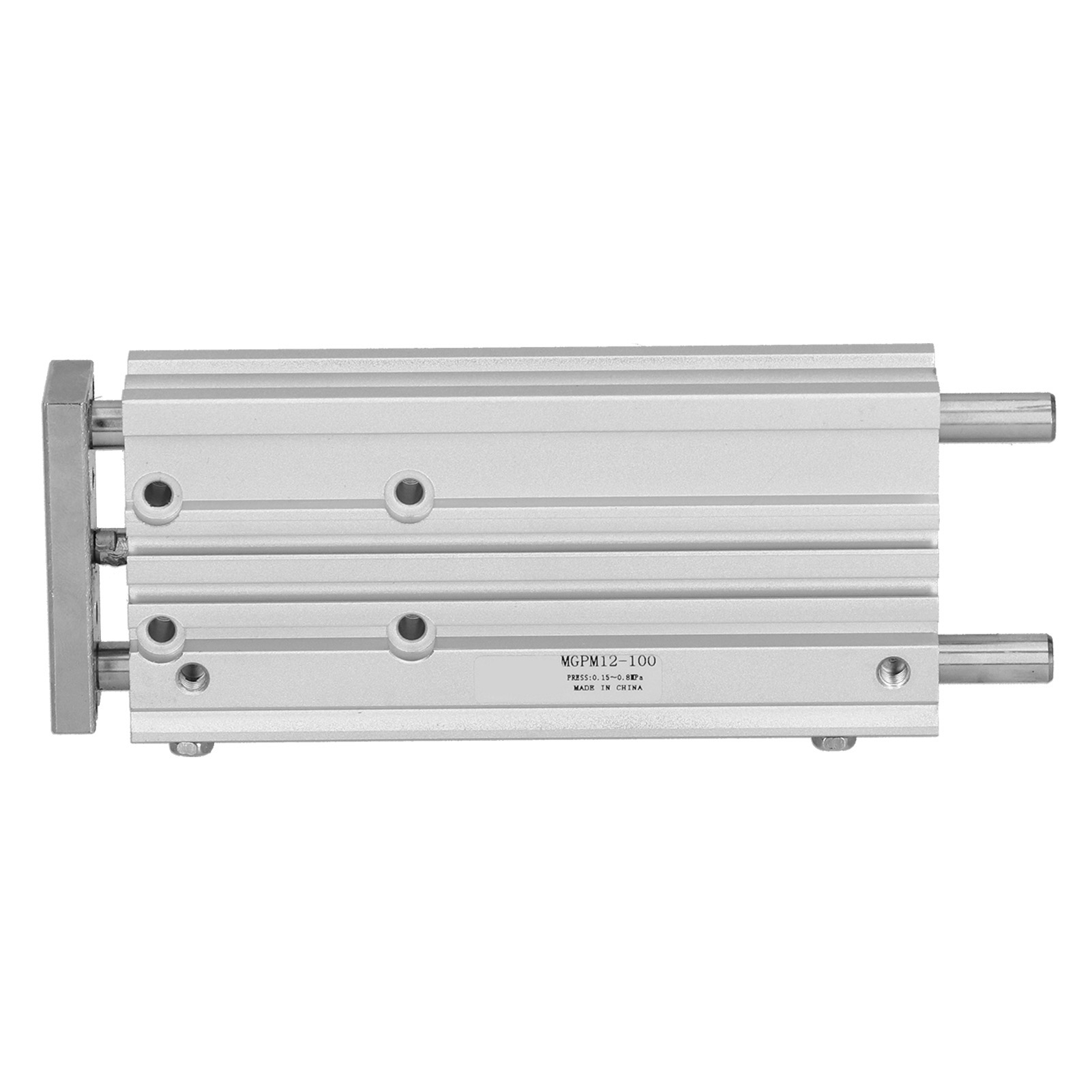 Vérin Pneumatique Fin Avec 3 Tiges De Guidage Et Visserie En Alliage D'Aluminium Mgpm12x100
