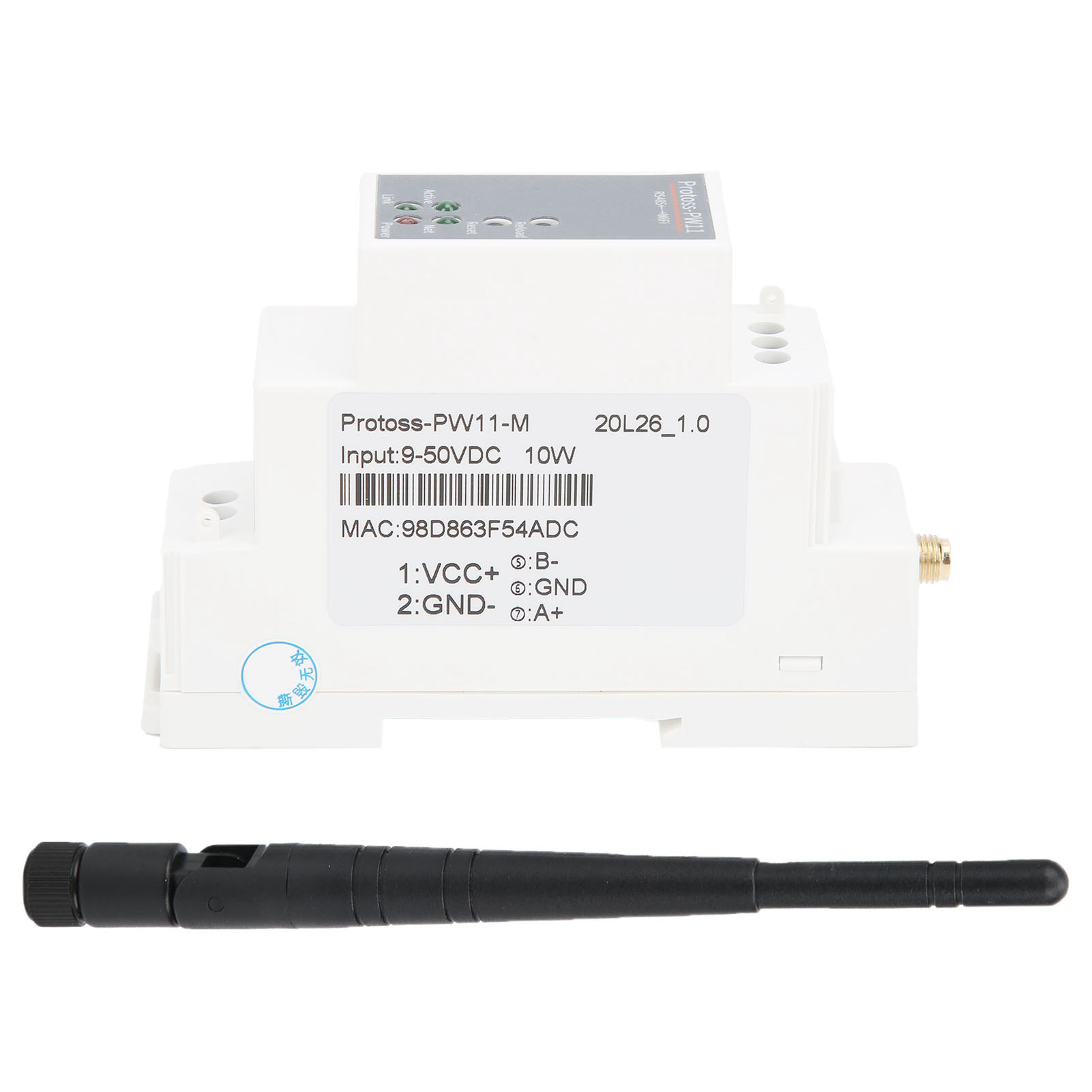 Serveur Série Ethernet Rs485 Vers Wi-fi, Montage Sur Rail Pour Système Mbed 9-50 V Cc Pw11-m