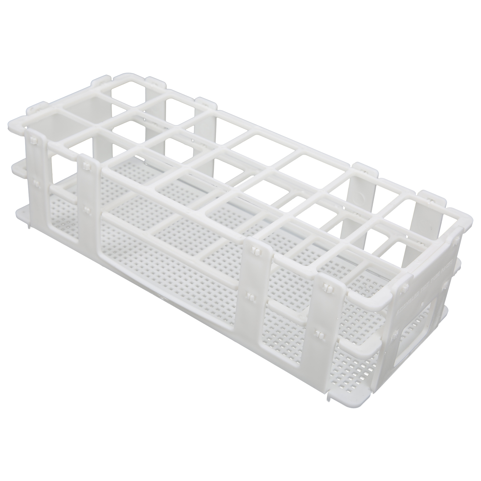 Support De Tubes À Essai En Plastique 30 Mm X 21 Trous, Amovible, Pour Laboratoire