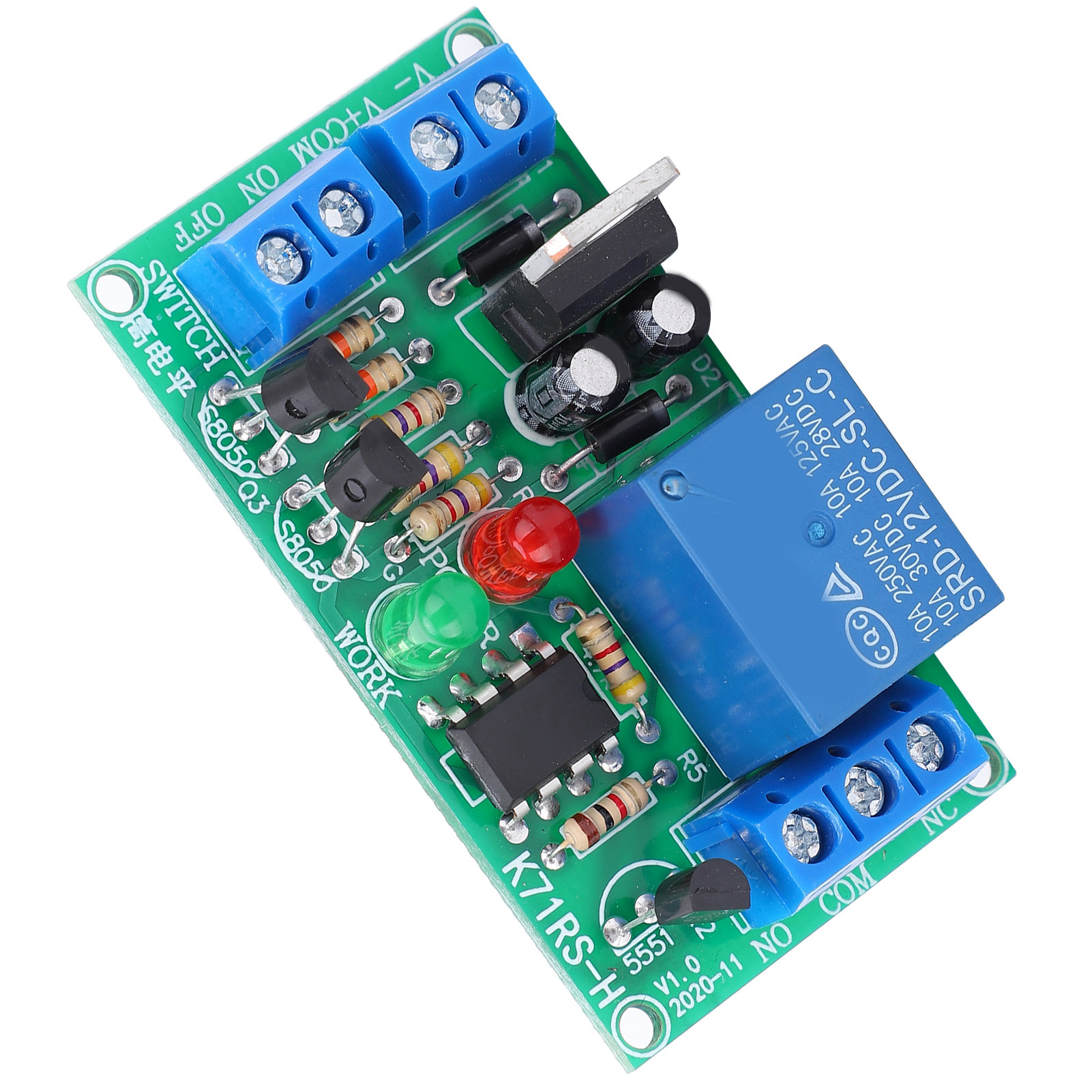 Module Relais À 2 Boutons, Carte De Composants Électroniques K71rsh12v 45ma