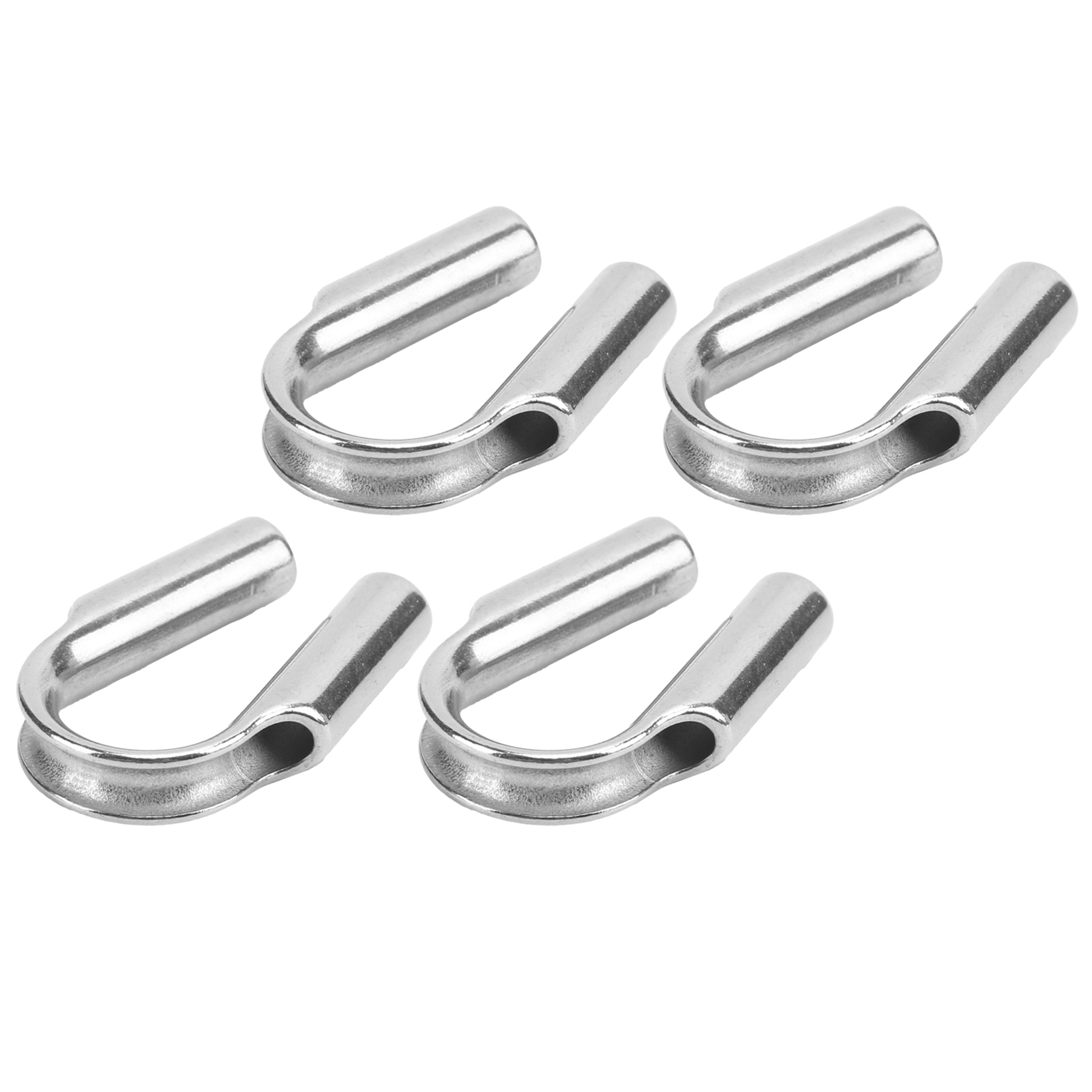 Lot De 10 Cosses Tubulaires En Acier Inoxydable 304 Pour Câble De Treuil, Protection De Câble En Acier, Accessoires Nautiques M6