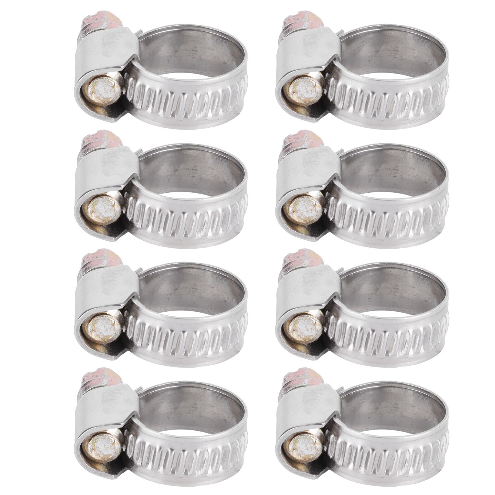 Lot De 20 Colliers De Serrage Robustes En Acier Inoxydable Antirouille Et Anticorrosion Pour Véhicules Et Industries Pétrochimiques (10-26 Mm).